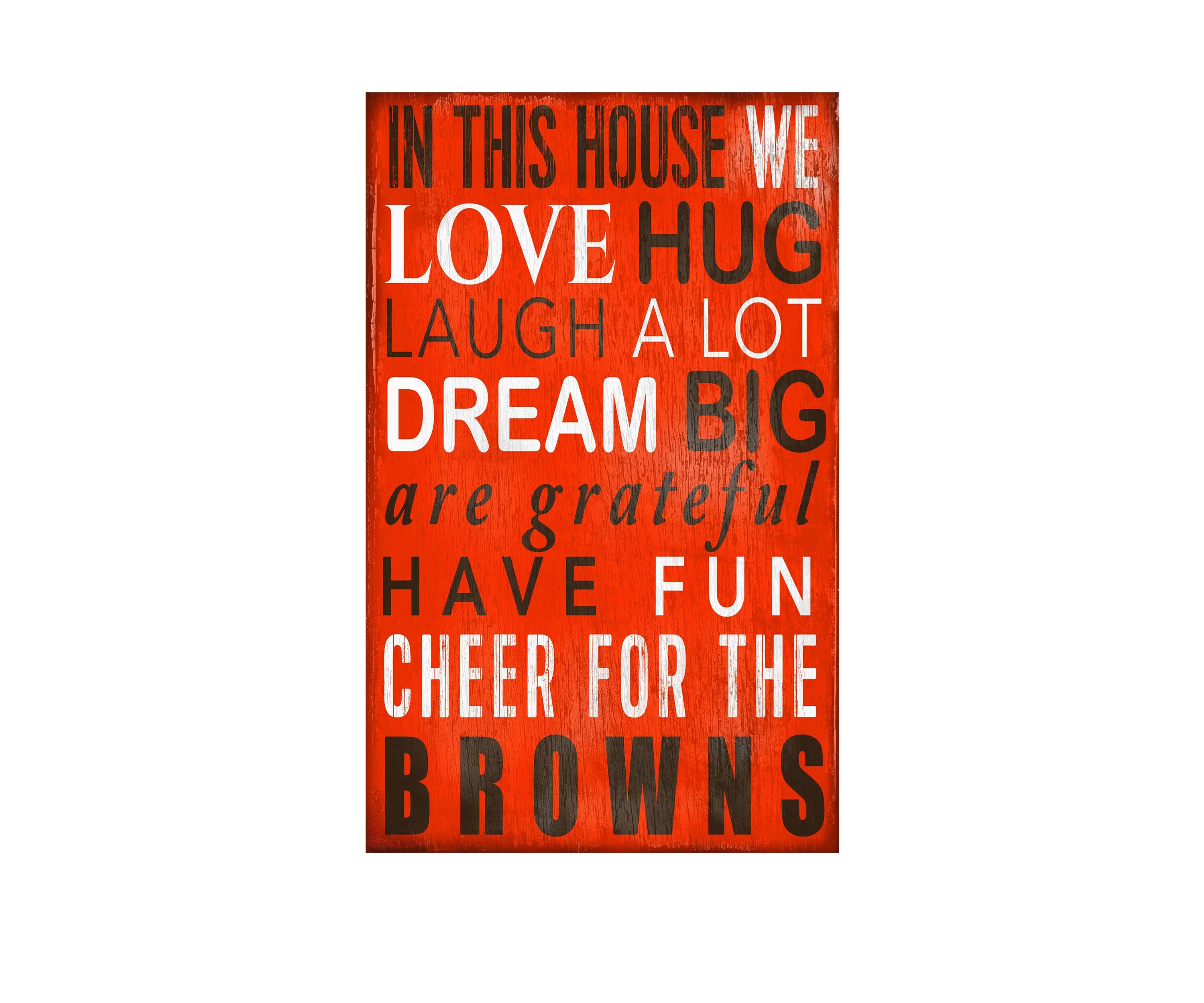 NFL Cleveland Browns In This House Sign