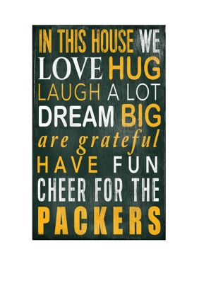 NFL Green Bay Packers 11 in x 19 in In This House Sign