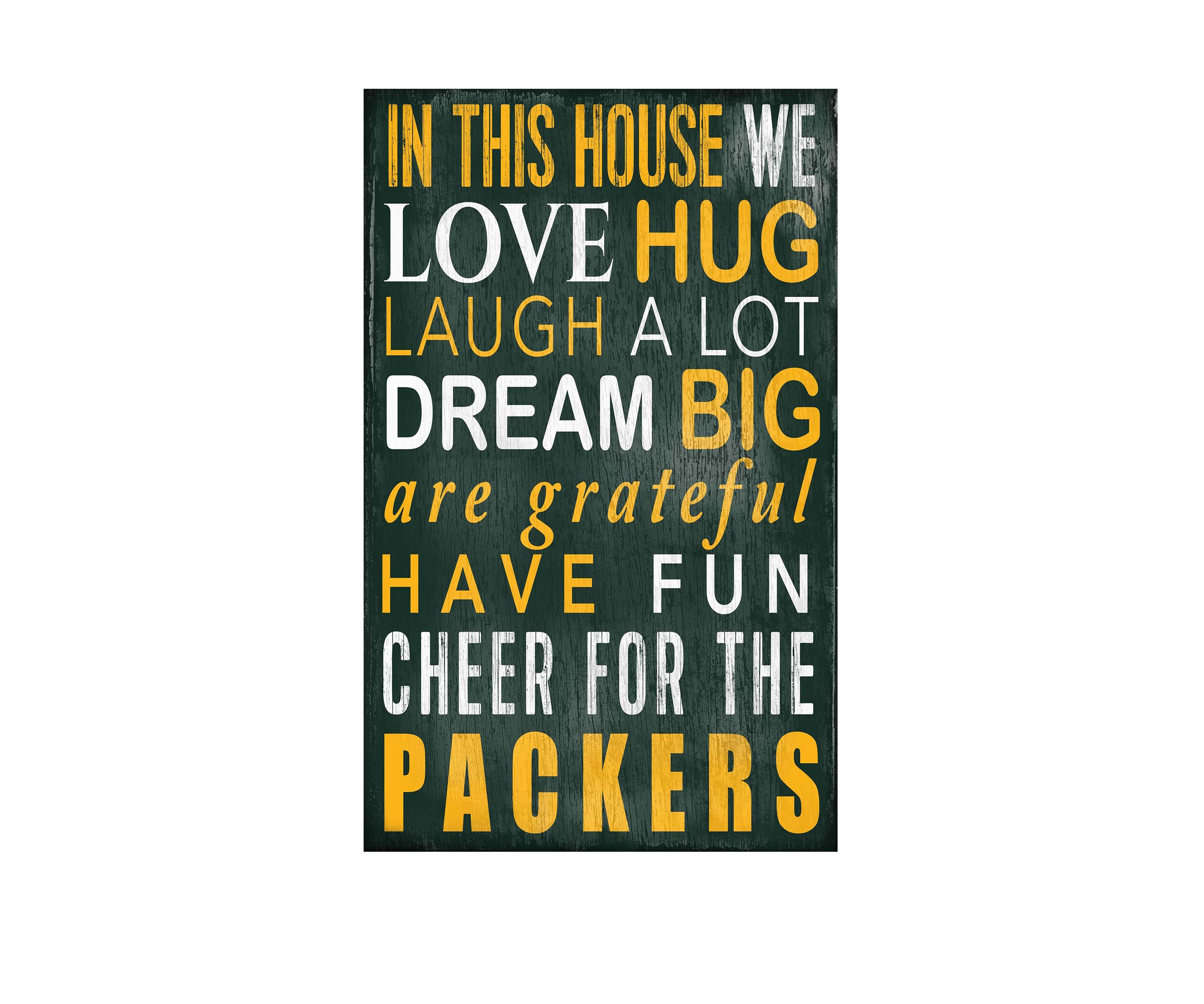 NFL Green Bay Packers 11 in x 19 in In This House Sign