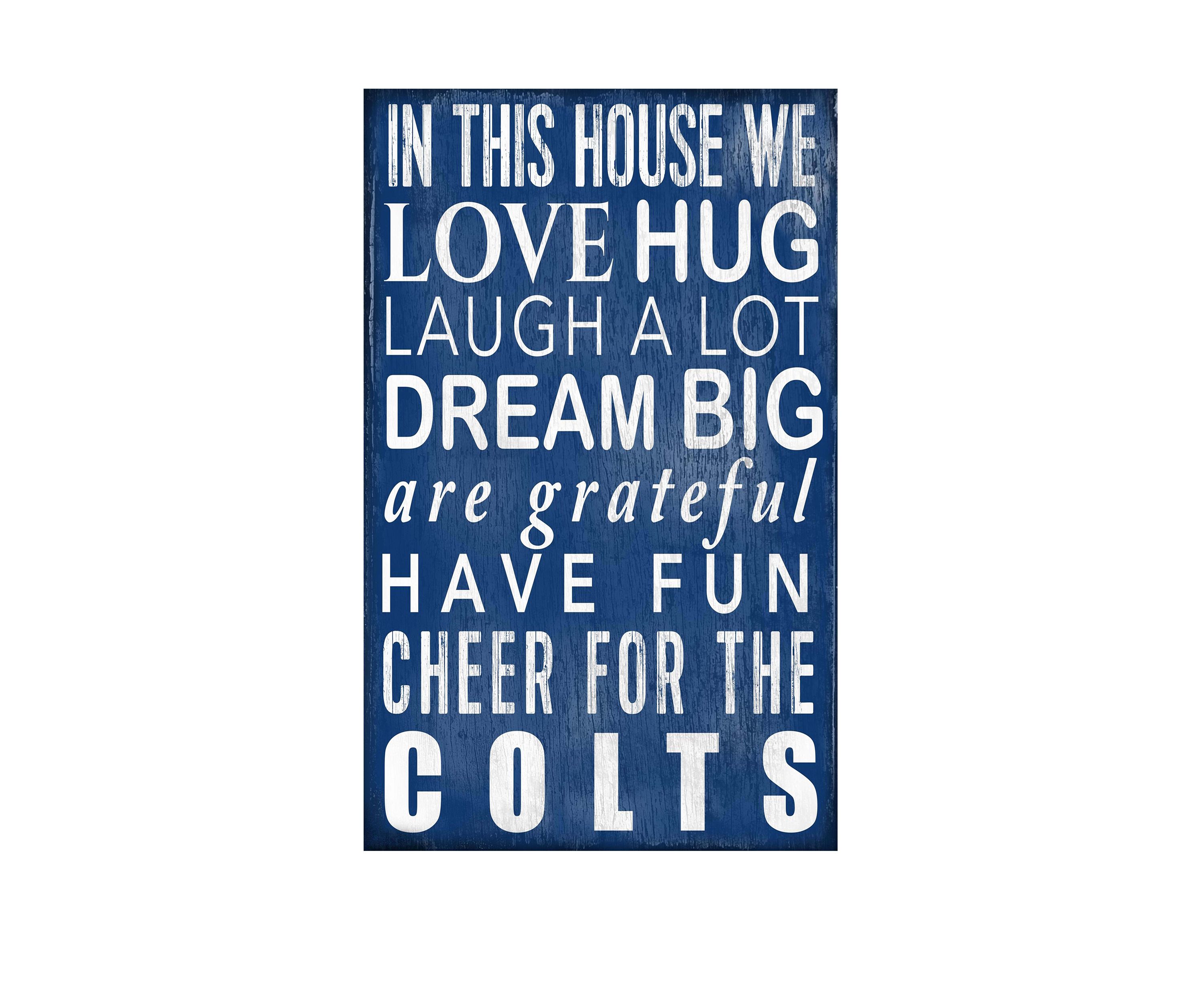 NFL Indianapolis Colts In This House Sign