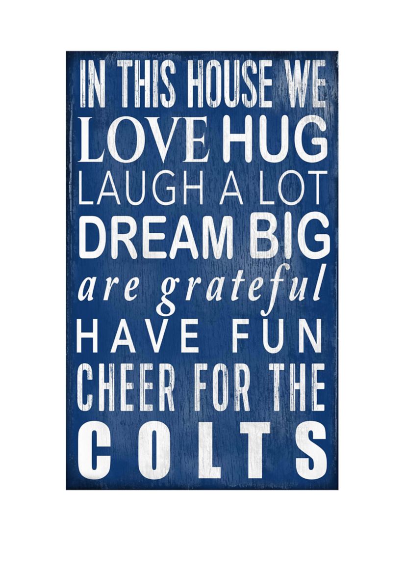 NFL Indianapolis Colts In This House Sign