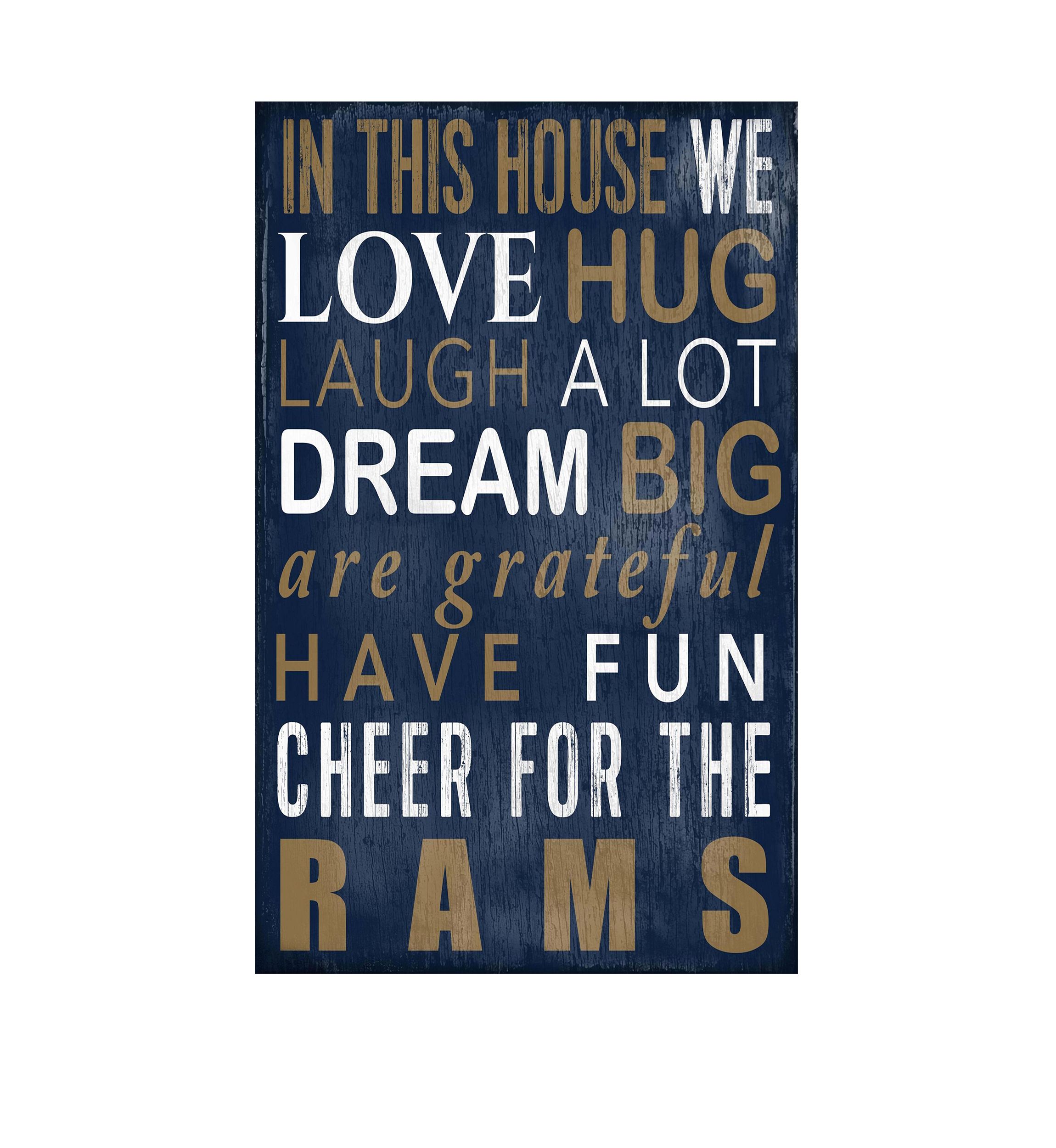 NFL Los Angeles Rams In This House Sign