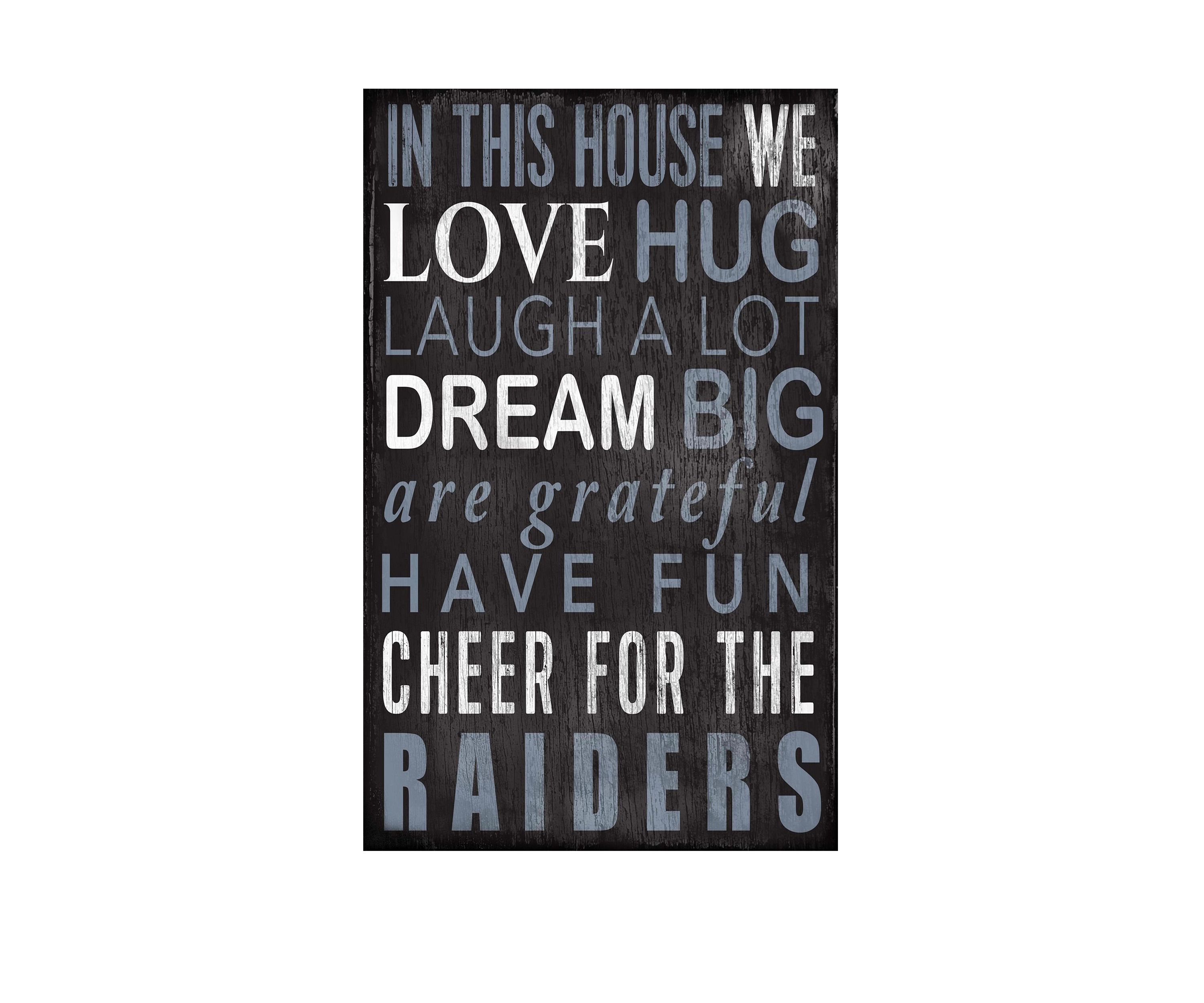 NFL Oakland Raiders In This House Sign