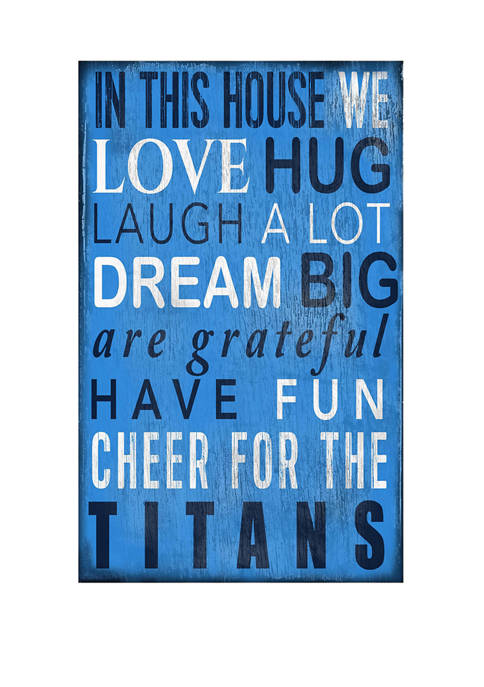 NFL Tennessee Titans In This House Sign
