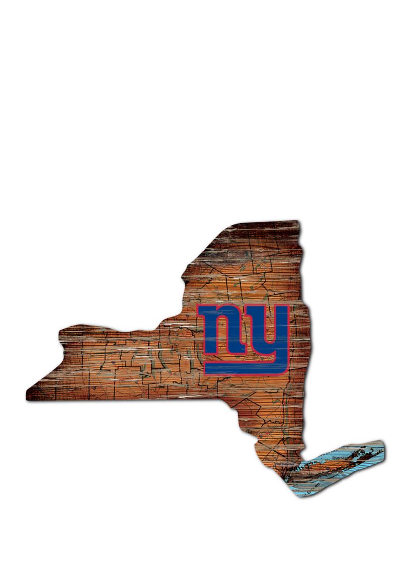 NFL New York Giants Distressed State Cutout Wall Art