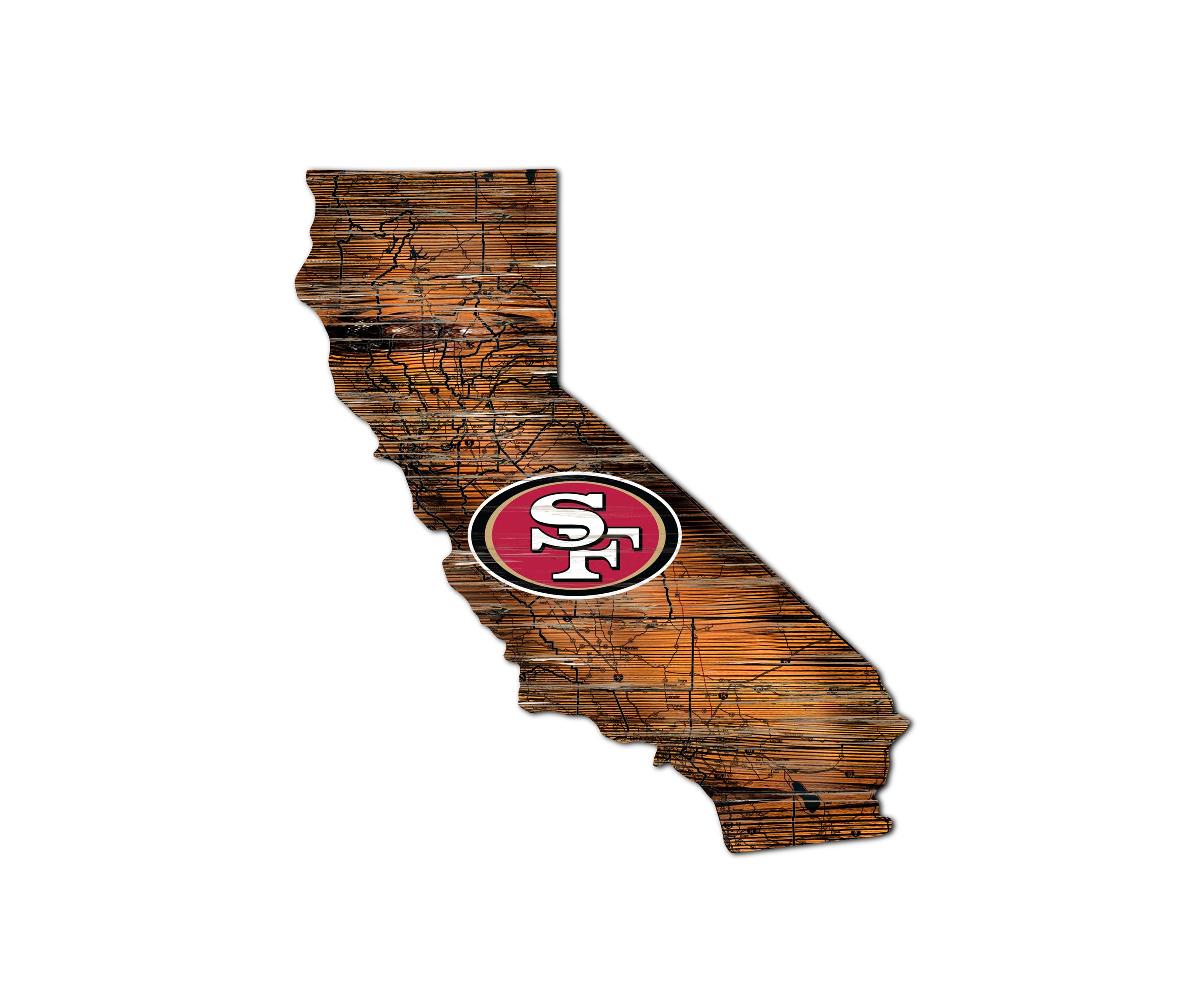 NFL San Francisco 49ers Distressed State Cutout Wall Art
