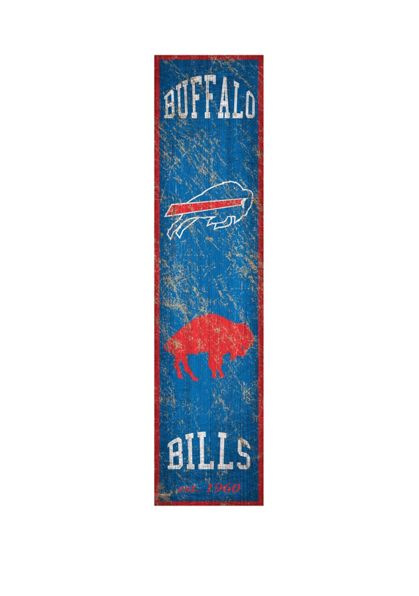NFL Buffalo Bills 6 in x 24 in Heritage Banner Vertical Sign