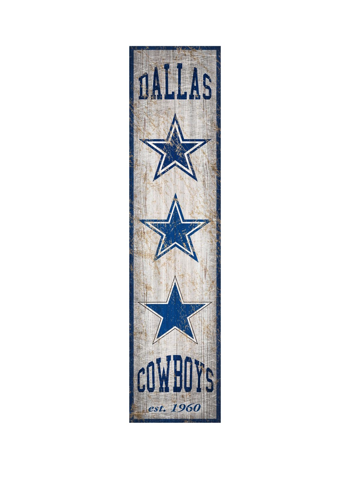 NFL Dallas Cowboys Heritage Banner Vertical 24 in x 6 in Sign