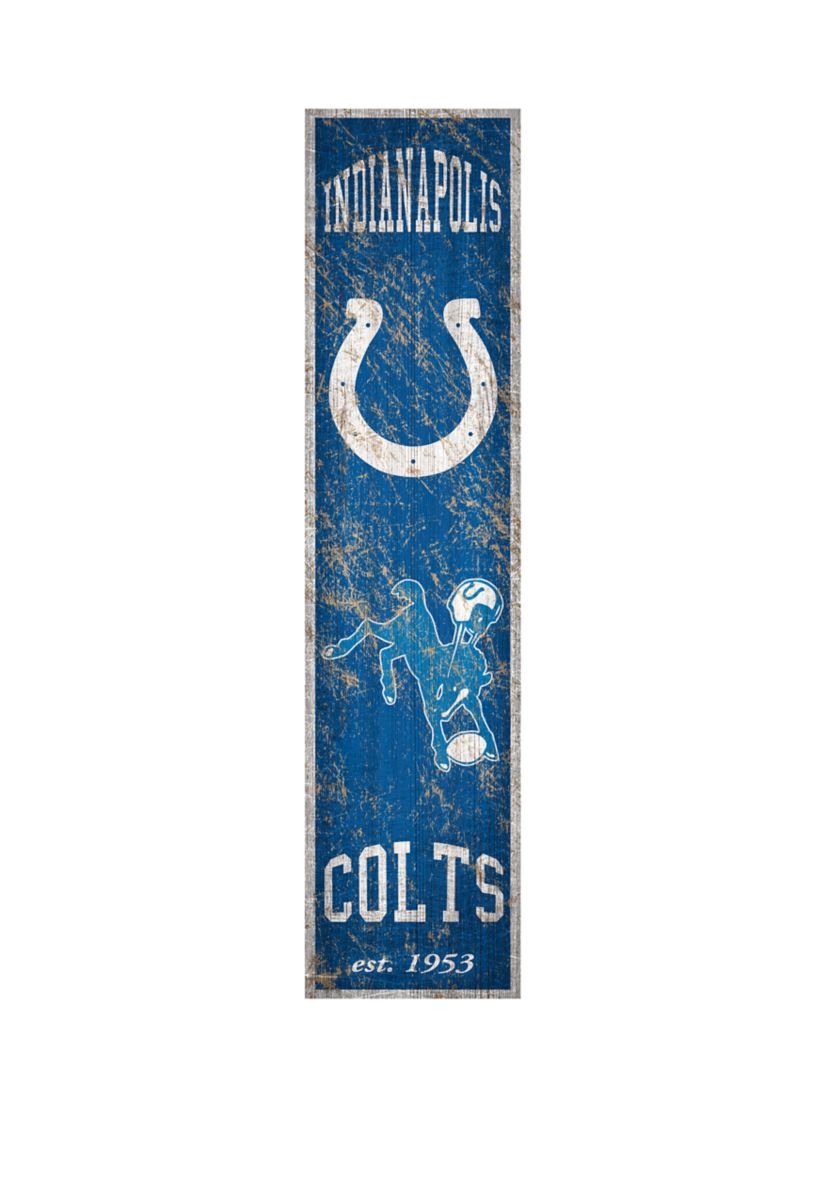 NFL Indianapolis Colts 24 in x 6 in Vertical Heritage Banner