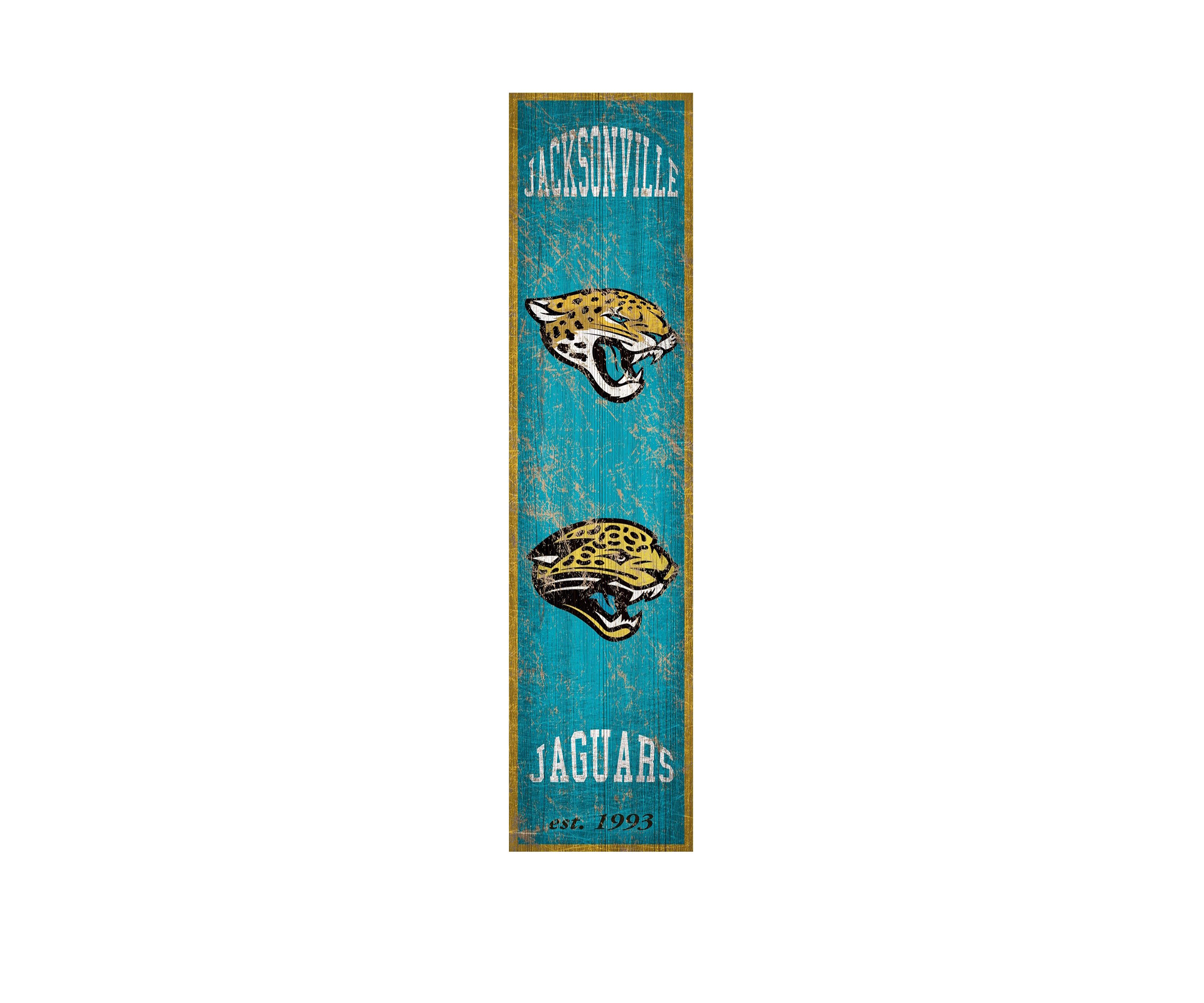 NFL Jacksonville Jaguars 6 in x 24 in Vertical Heritage Banner 