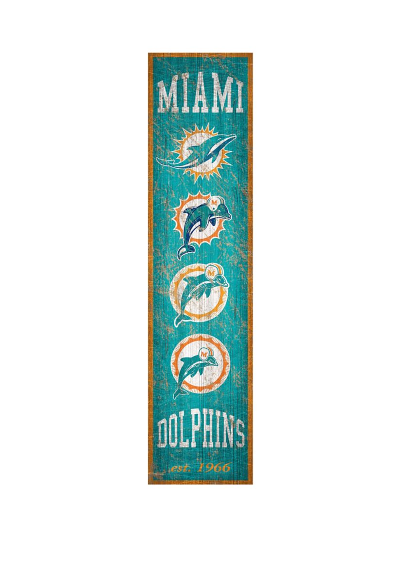 NFL Miami Dolphins 6 in x 24 in Vertical Heritage Banner 