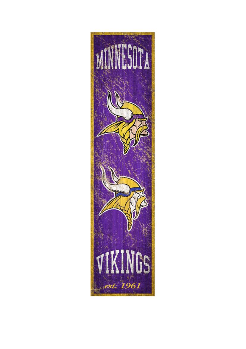 NFL Minnesota Vikings 6 in x 24 in Vertical Heritage Banner 