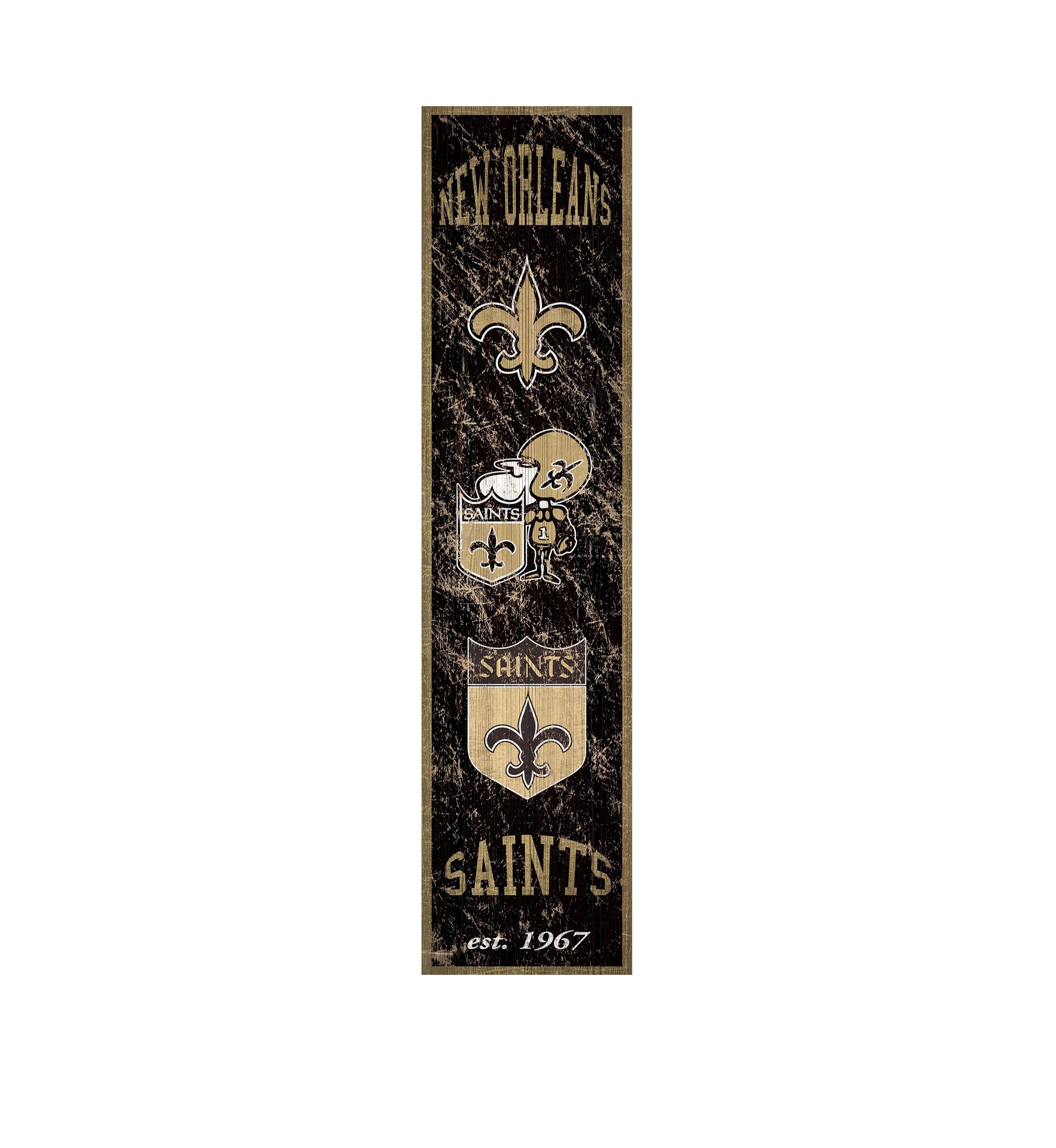 NFL New Orleans Saints 6 in x 24 in Vertical Heritage Banner