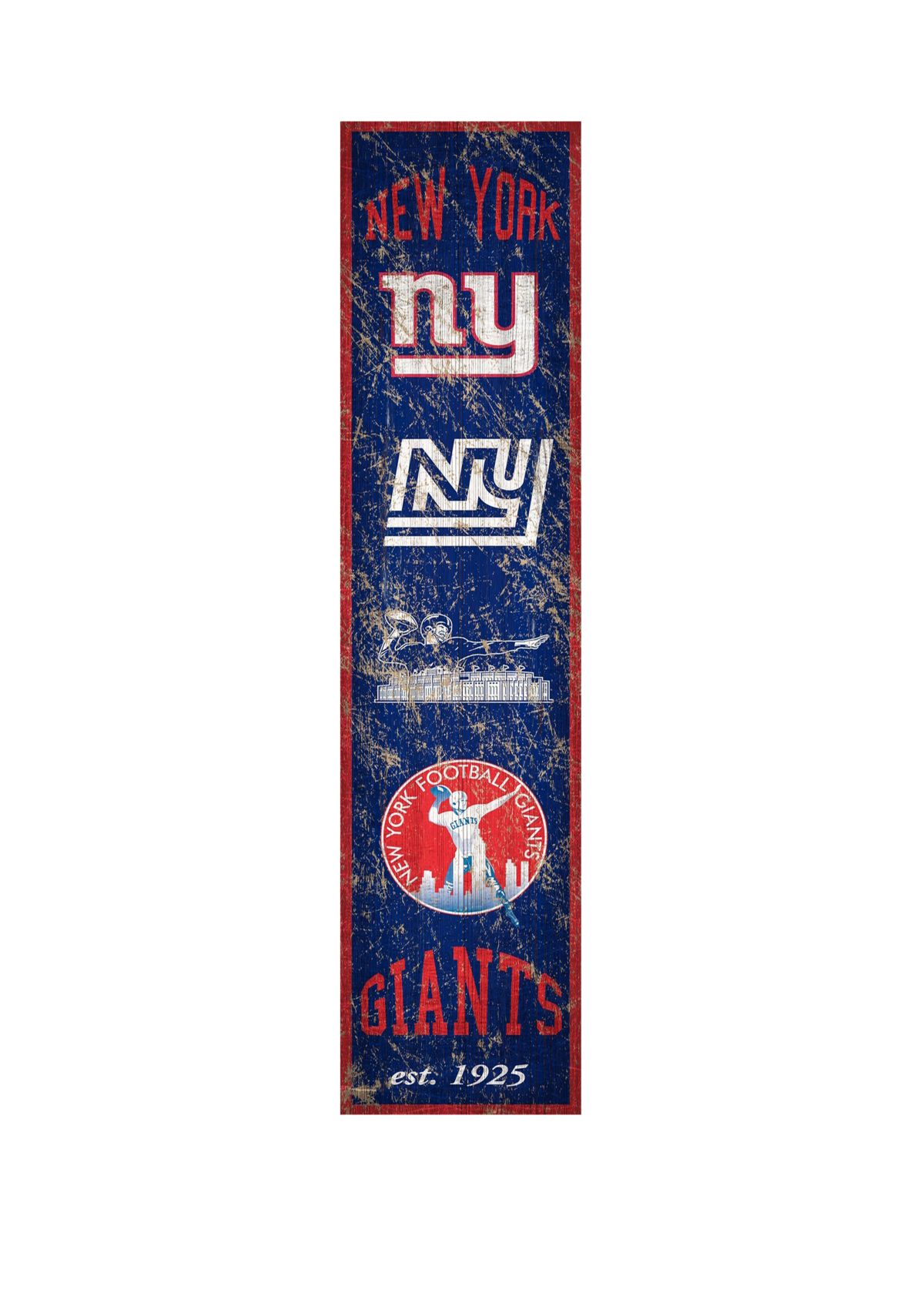 NFL New York Giants 6 in x 24 in Vertical Heritage Banner 