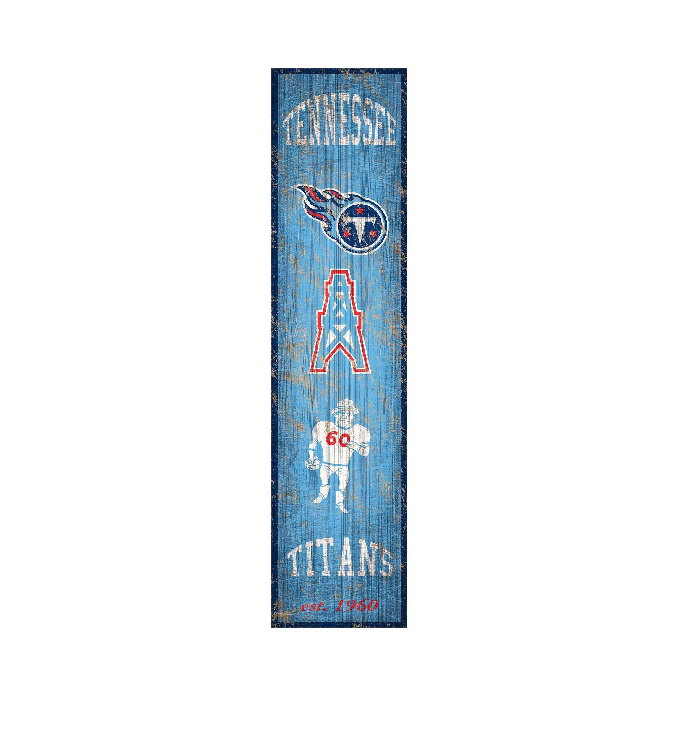 NFL Tennessee Titans 6 in x 24 in Vertical Heritage Banner 