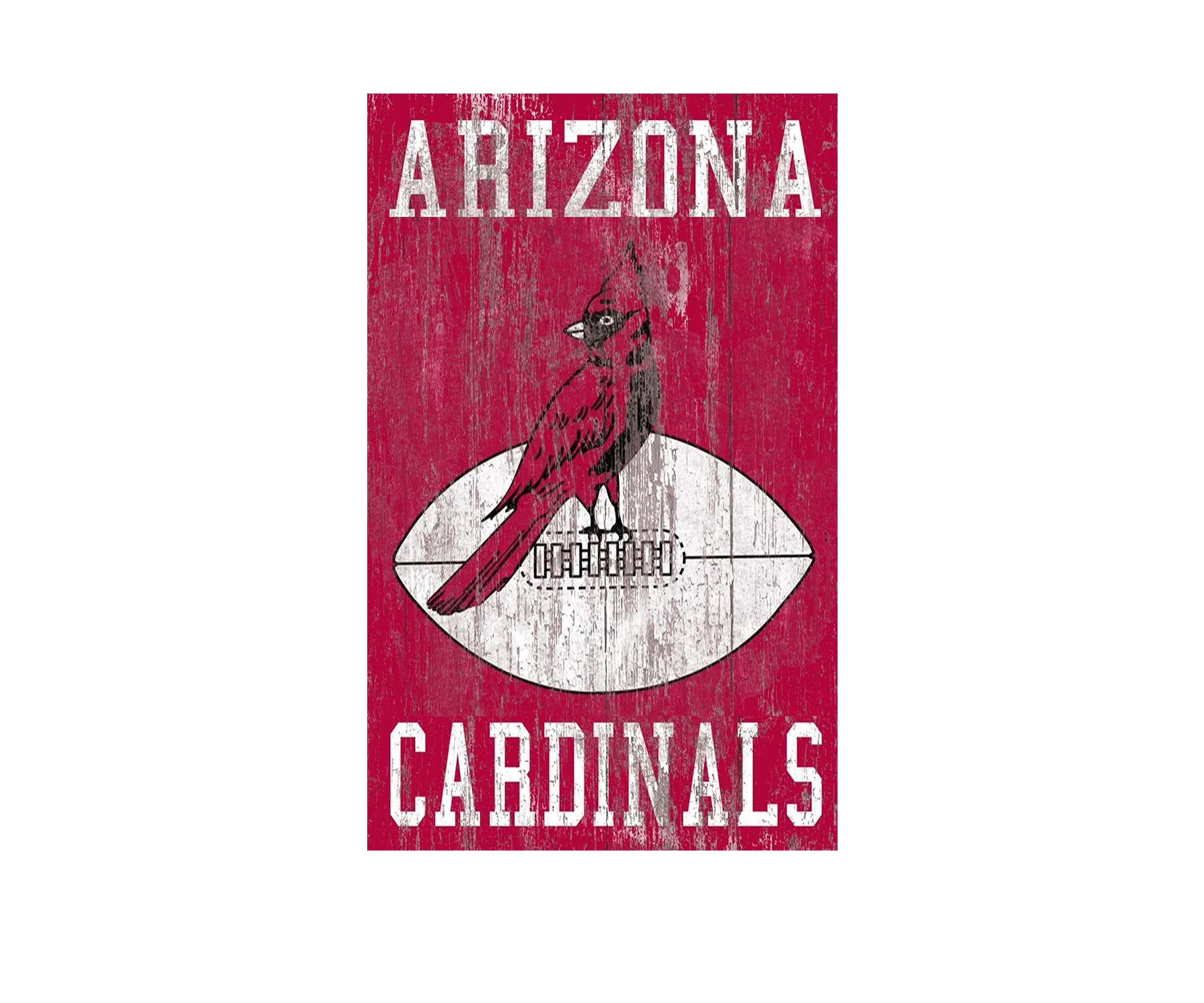 Fan Creations NFL Arizona Cardinals 11 in x 19 in Heritage Distressed ...