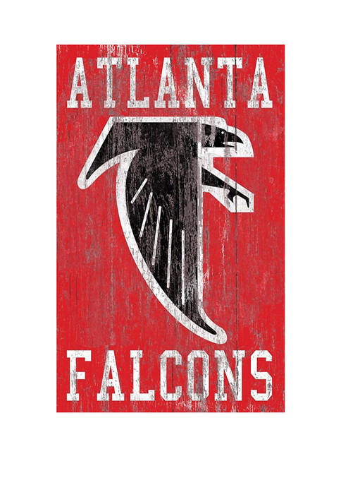 NFL Atlanta Falcons 11 in x 19 in Heritage Distressed Logo Sign