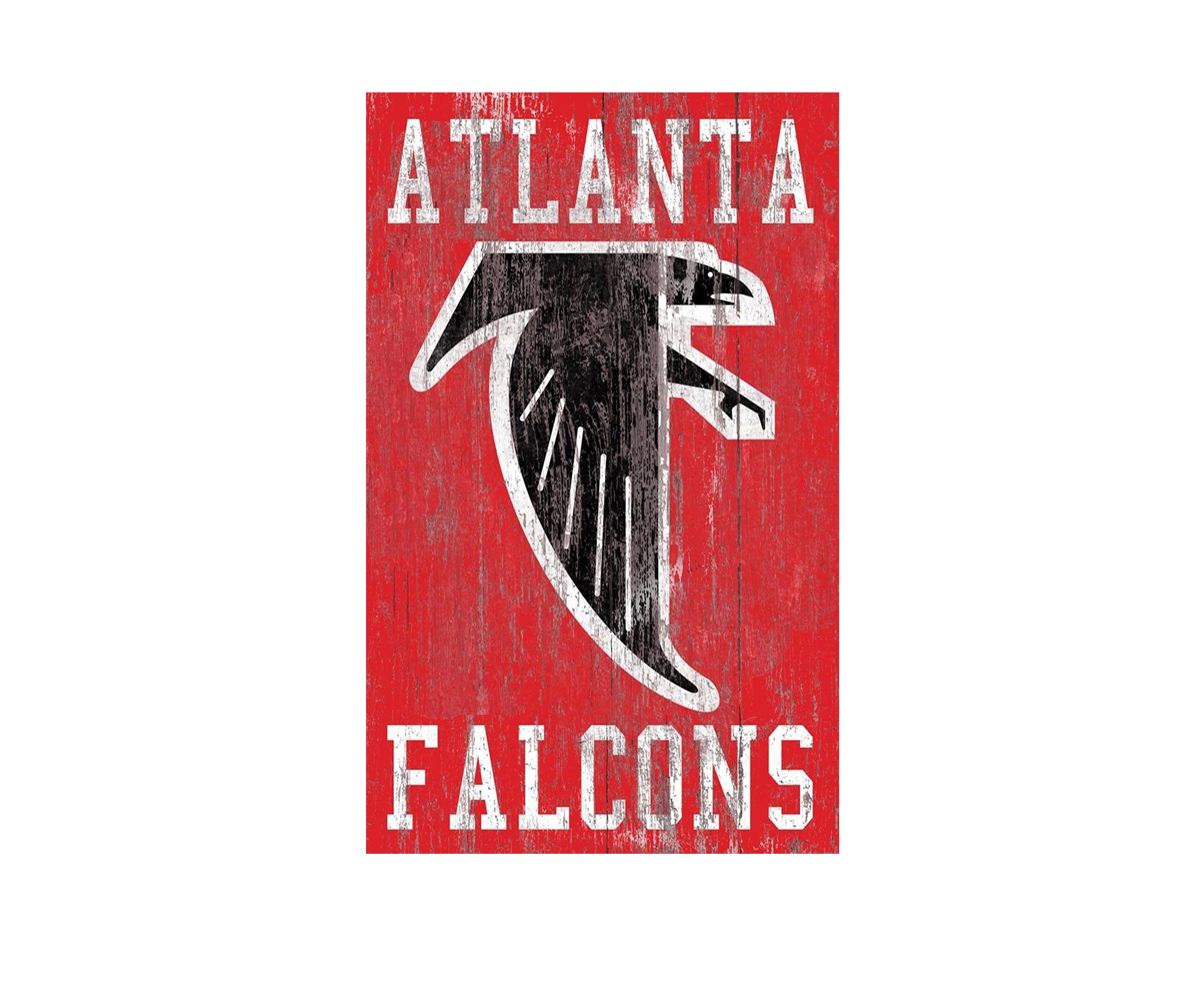 NFL Atlanta Falcons 11 in x 19 in Heritage Distressed Logo Sign