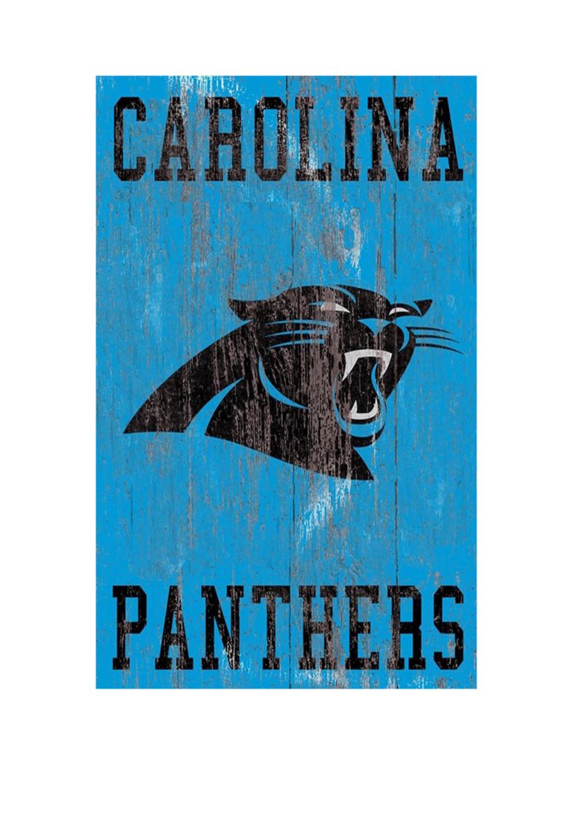 NFL Carolina Panthers 11 in x 19 in Heritage Distressed Logo Sign