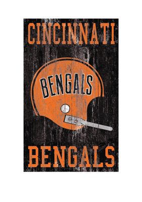 Fan Creations Cincinnati Bengals Logo Distressed State Sign