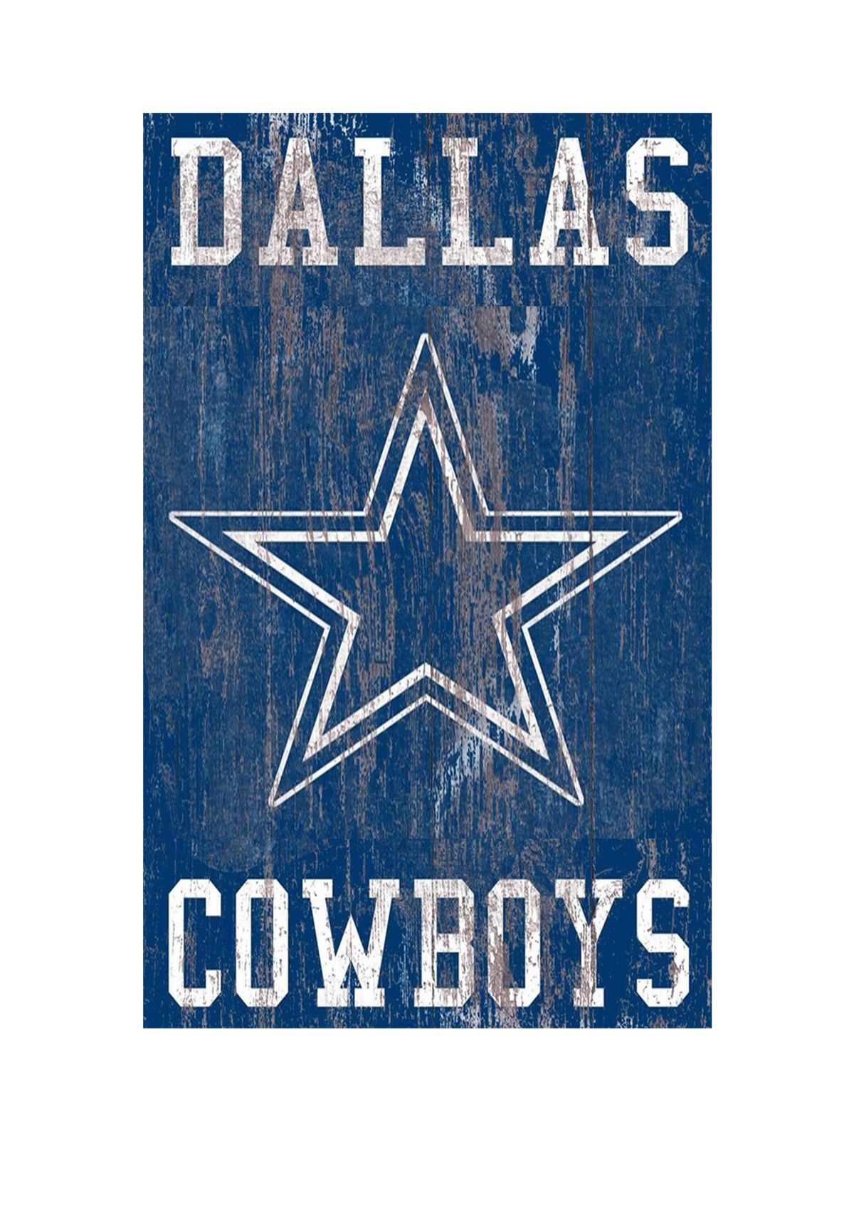 NFL Dallas Cowboys 11 in x 19 in Heritage Distressed Logo Sign