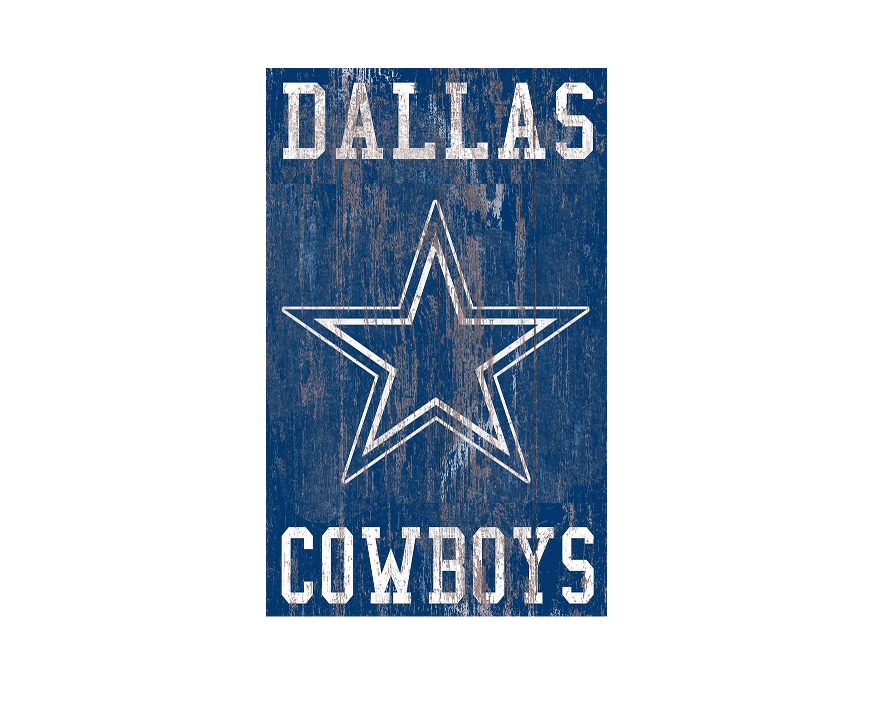 NFL Dallas Cowboys 11 in x 19 in Heritage Distressed Logo Sign