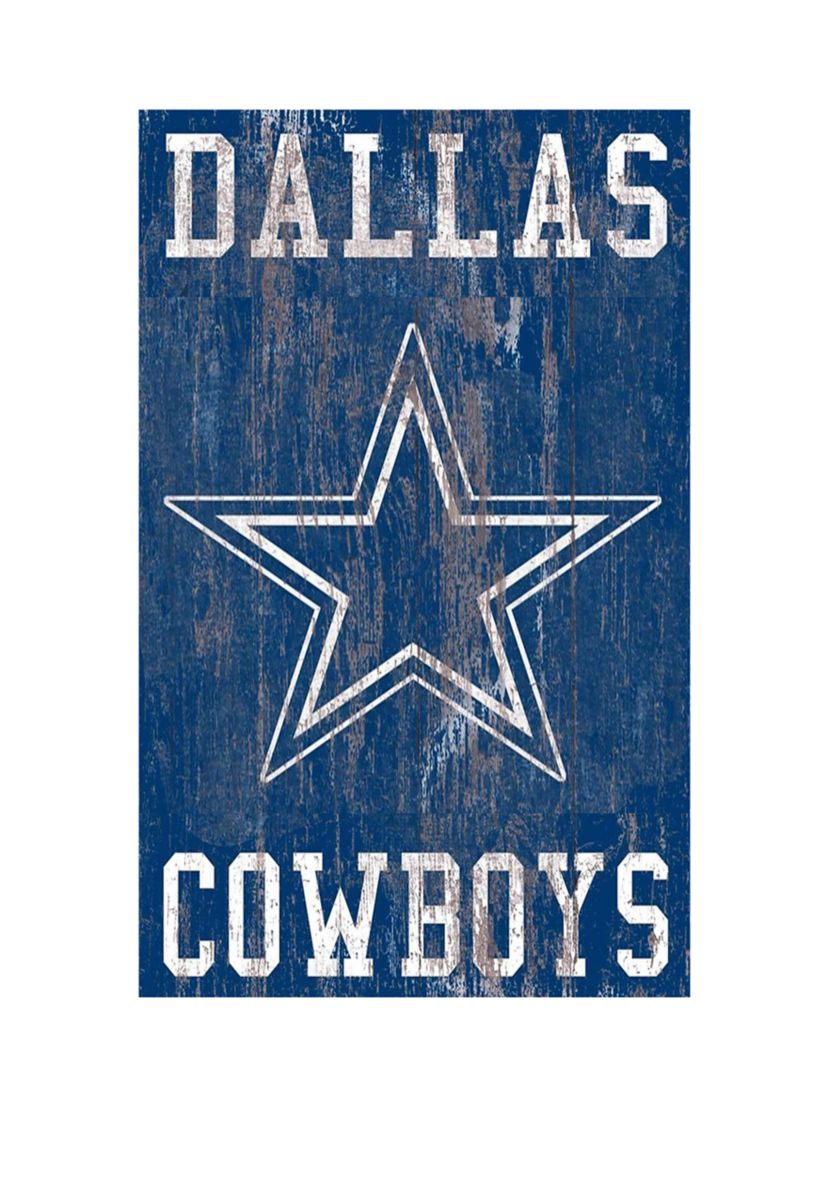 NFL Dallas Cowboys 11 in x 19 in Heritage Distressed Logo Sign