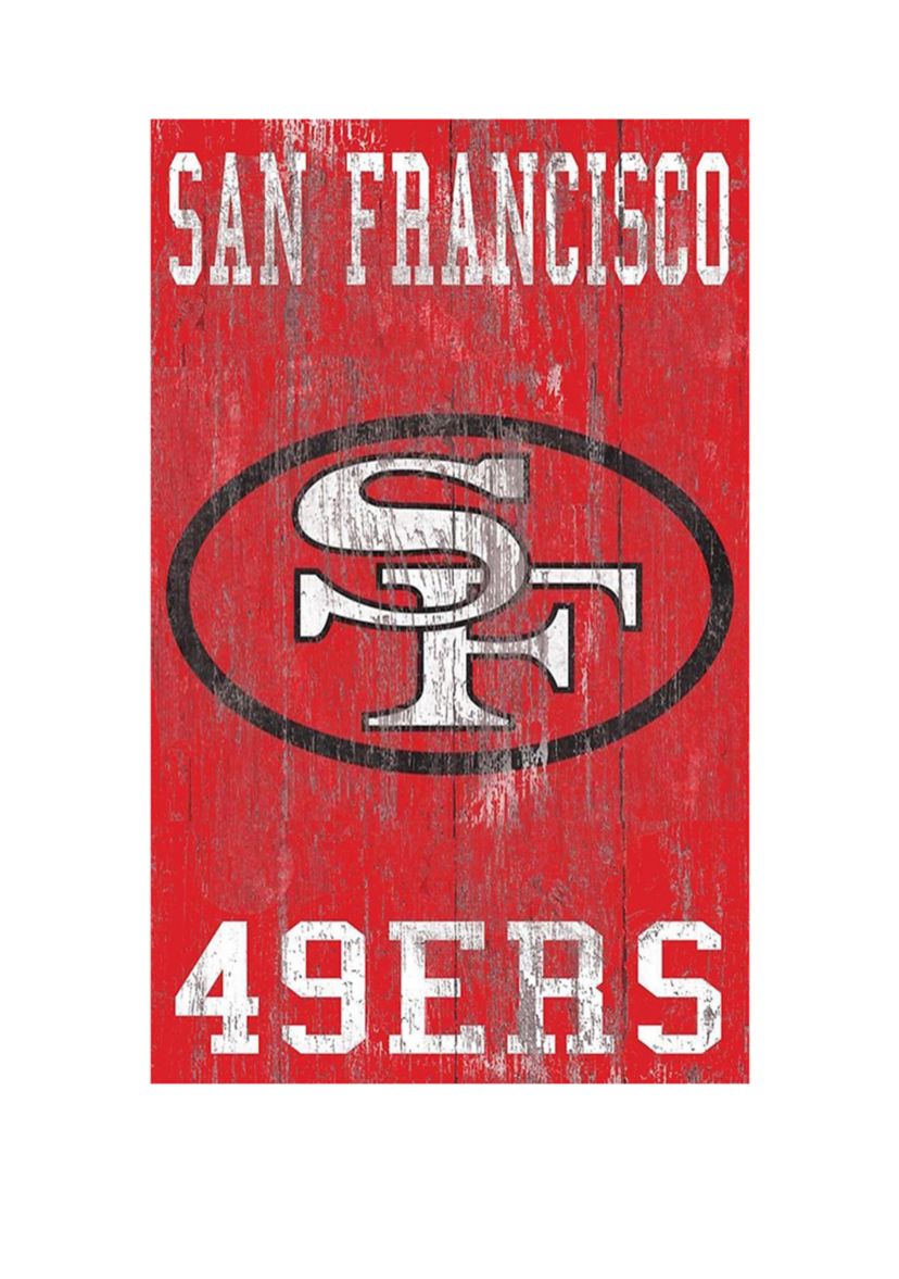 NFL San Francisco 49ers 11 in x 19 in Heritage Distressed Logo Sign