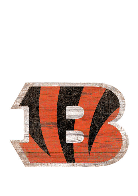 NFL Cincinnati Bengals Distressed Logo Cutout Sign