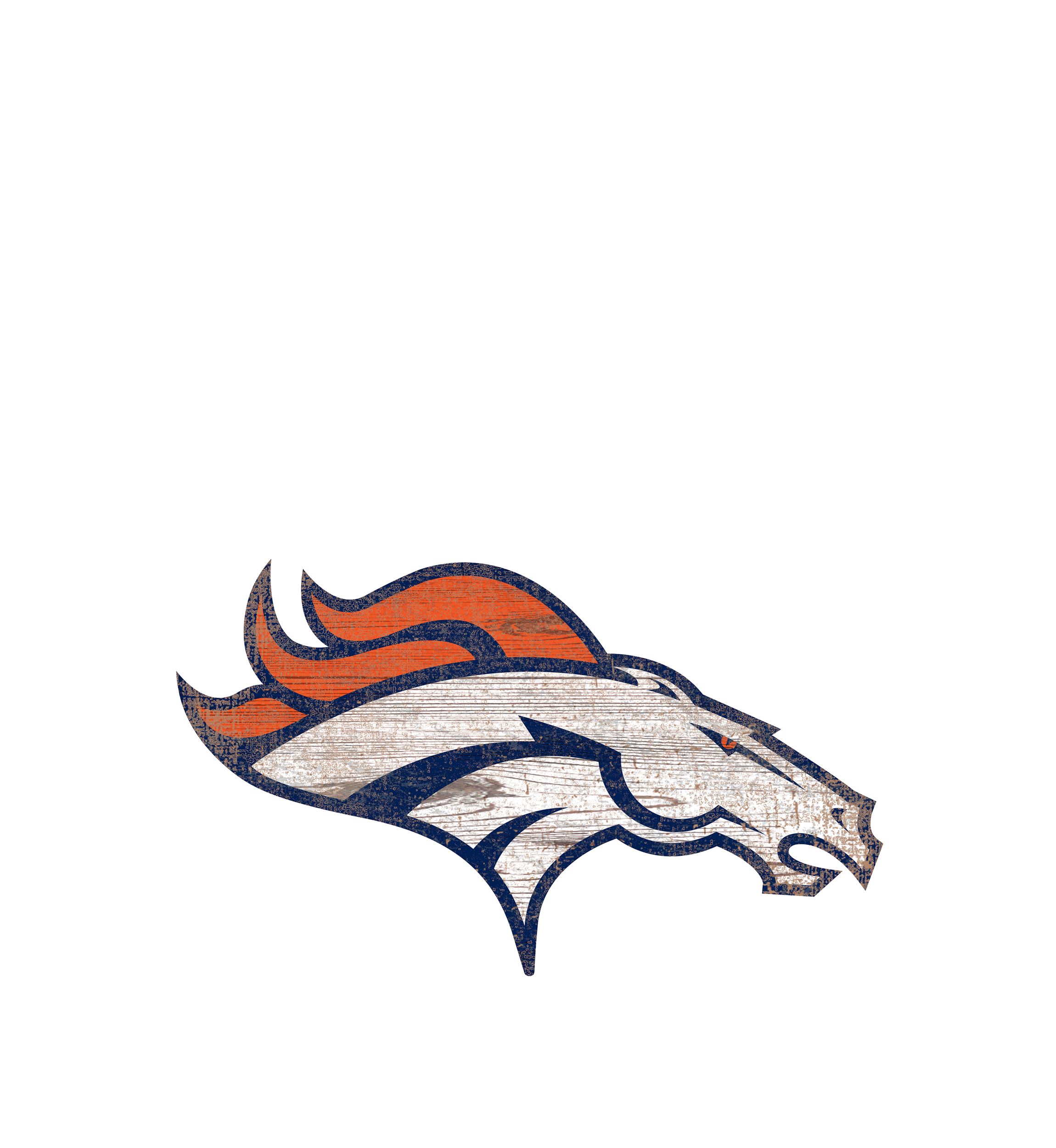 NFL Denver Broncos Distressed Logo Cutout Sign