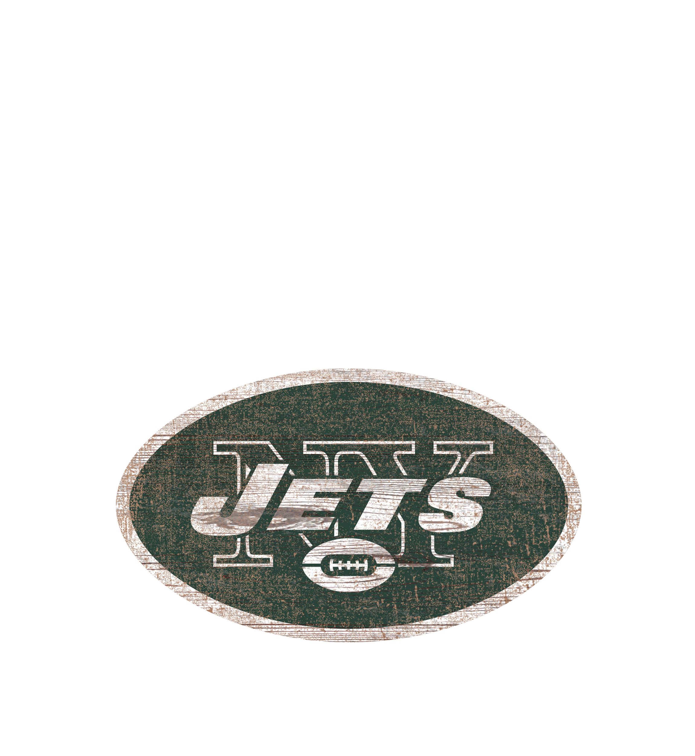 NFL New York Jets Distressed Logo Cutout Sign