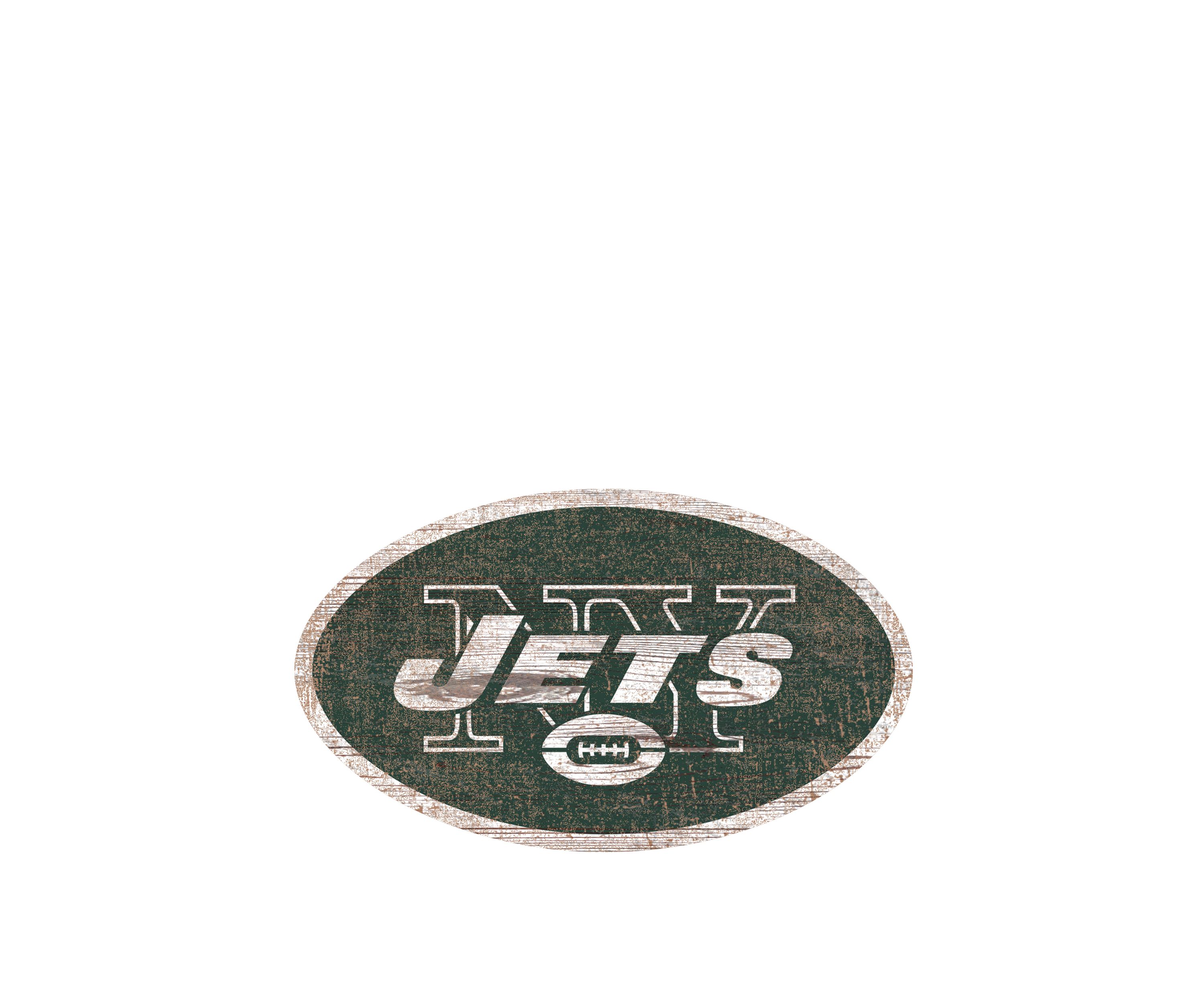 NFL New York Jets Distressed Logo Cutout Sign