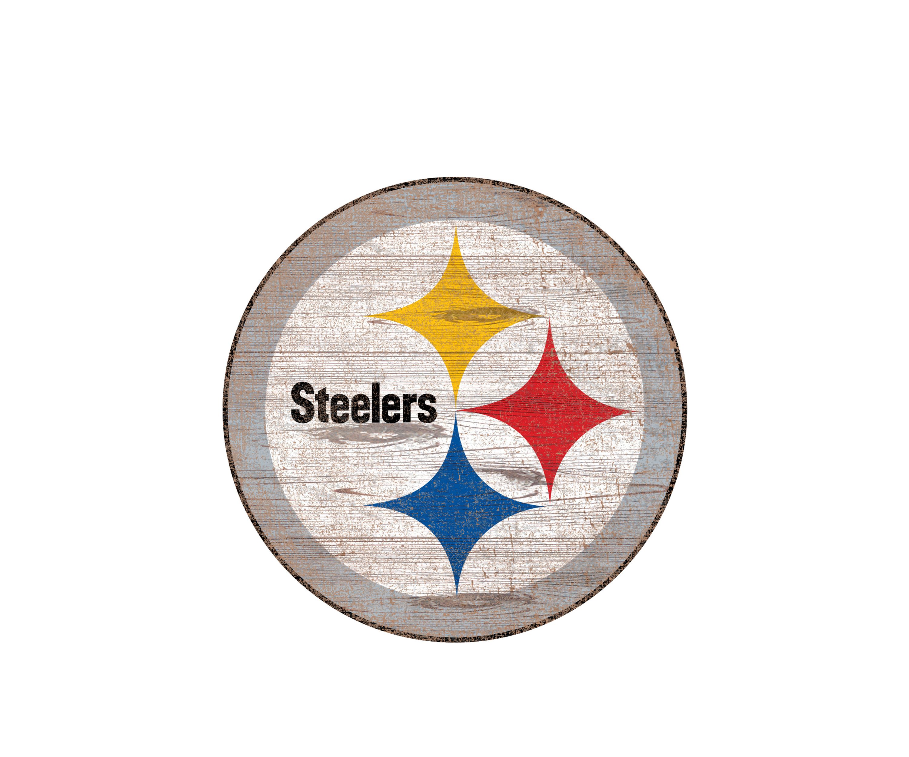 NFL Pittsburgh Steelers Distressed Logo Cutout Sign
