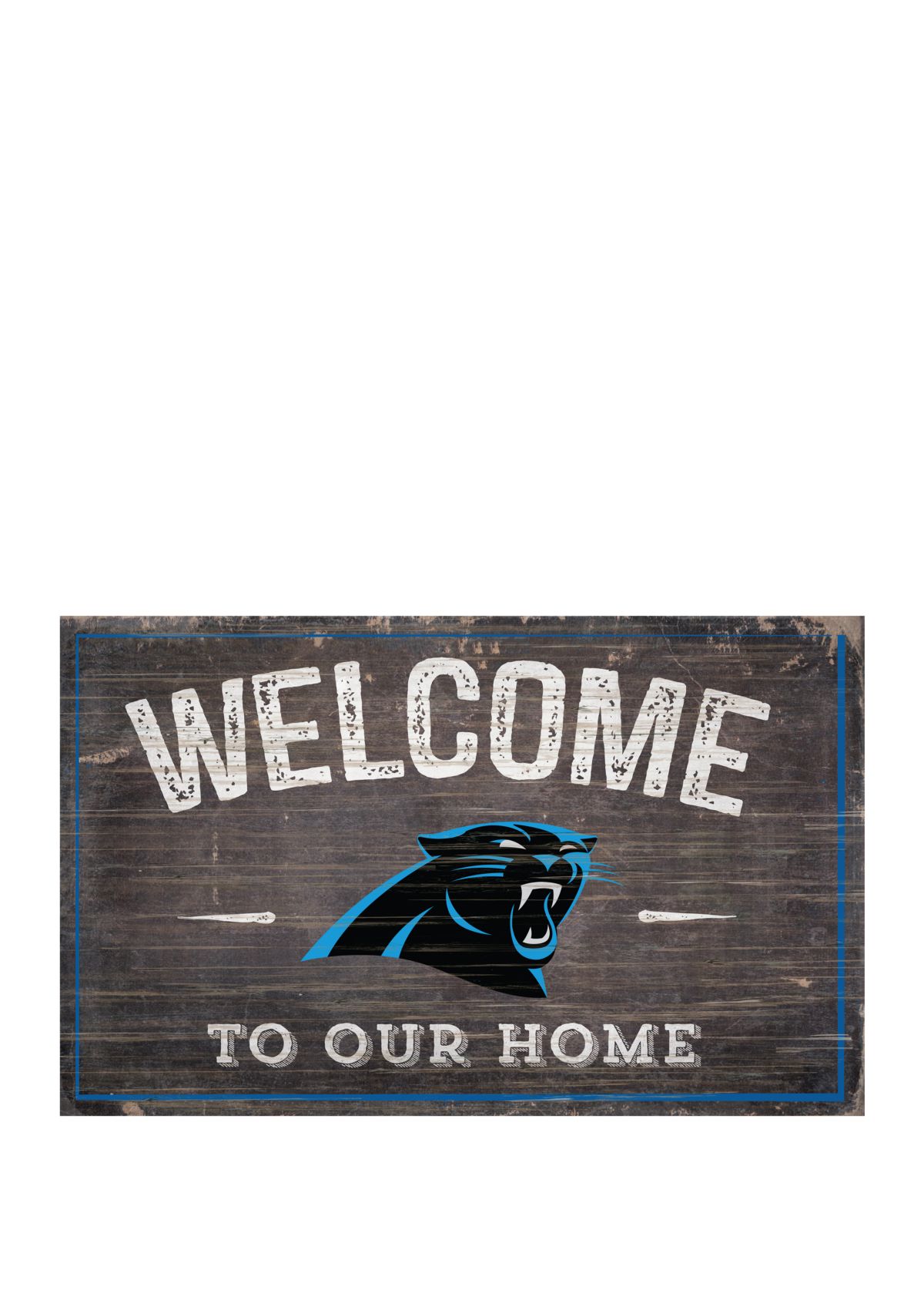 NFL Carolina Panthers 11 in x 19 in Welcome to Our Home Sign