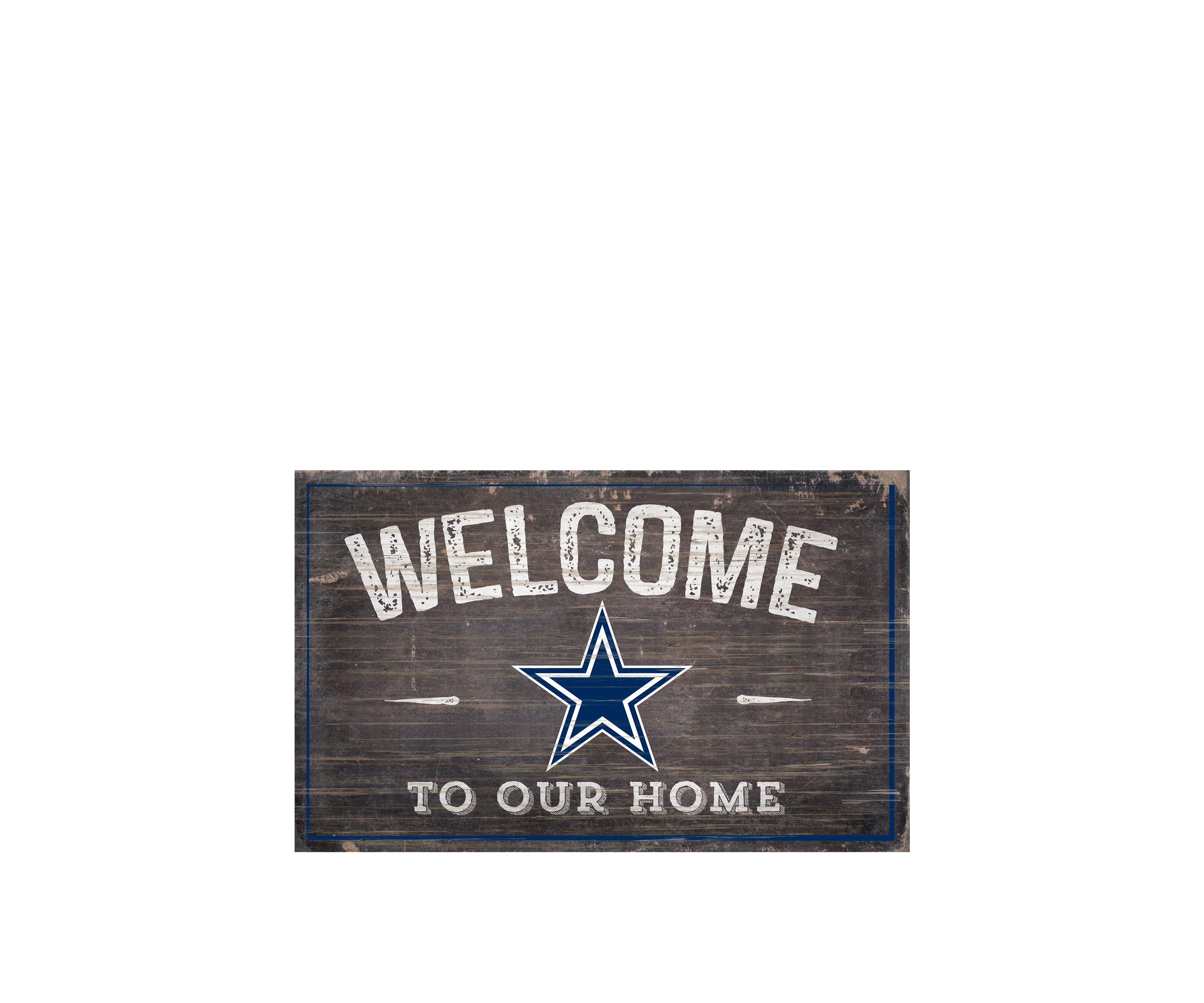 NFL Dallas Cowboys 11 in x 19 in Welcome to Our Home Sign