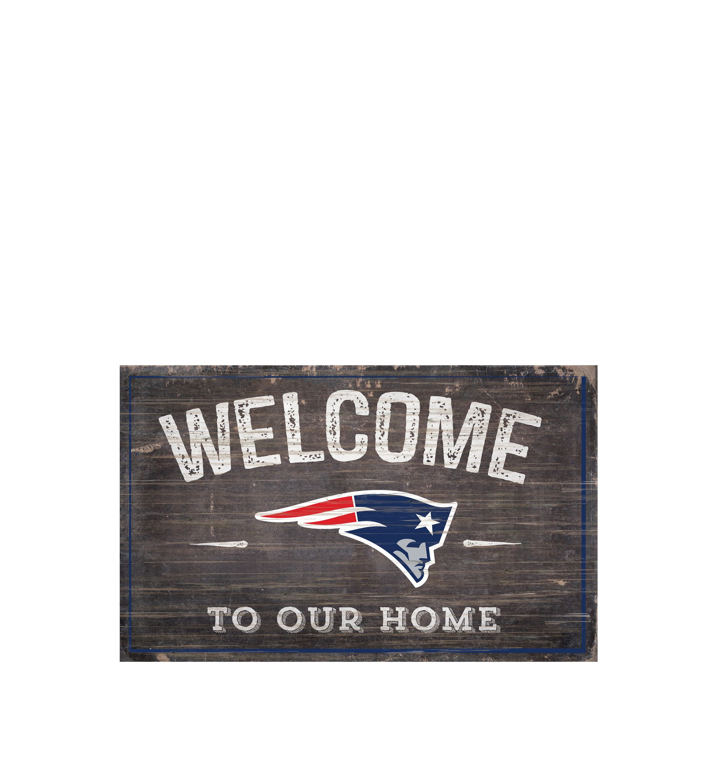NFL New England Patriots 11 in x 19 in Welcome to our Home Sign