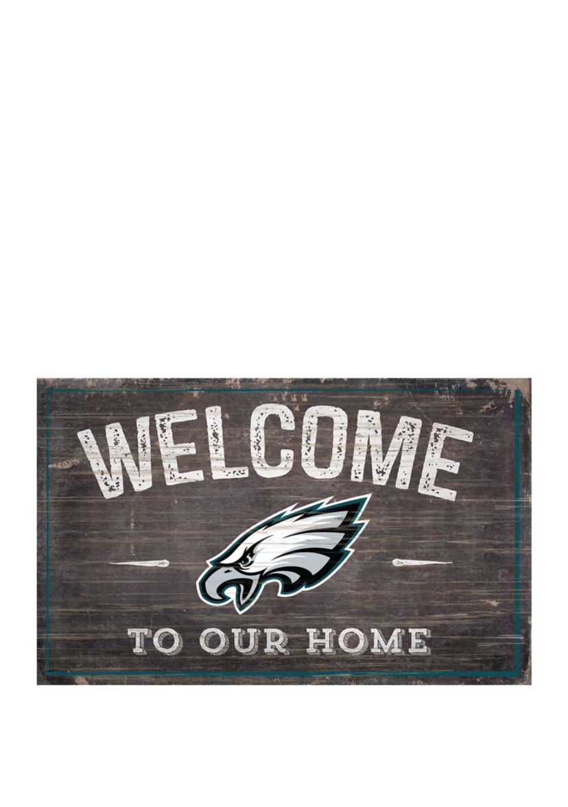 NFL Philadelphia Eagles 11 in x 19 in Welcome to Our Home Sign