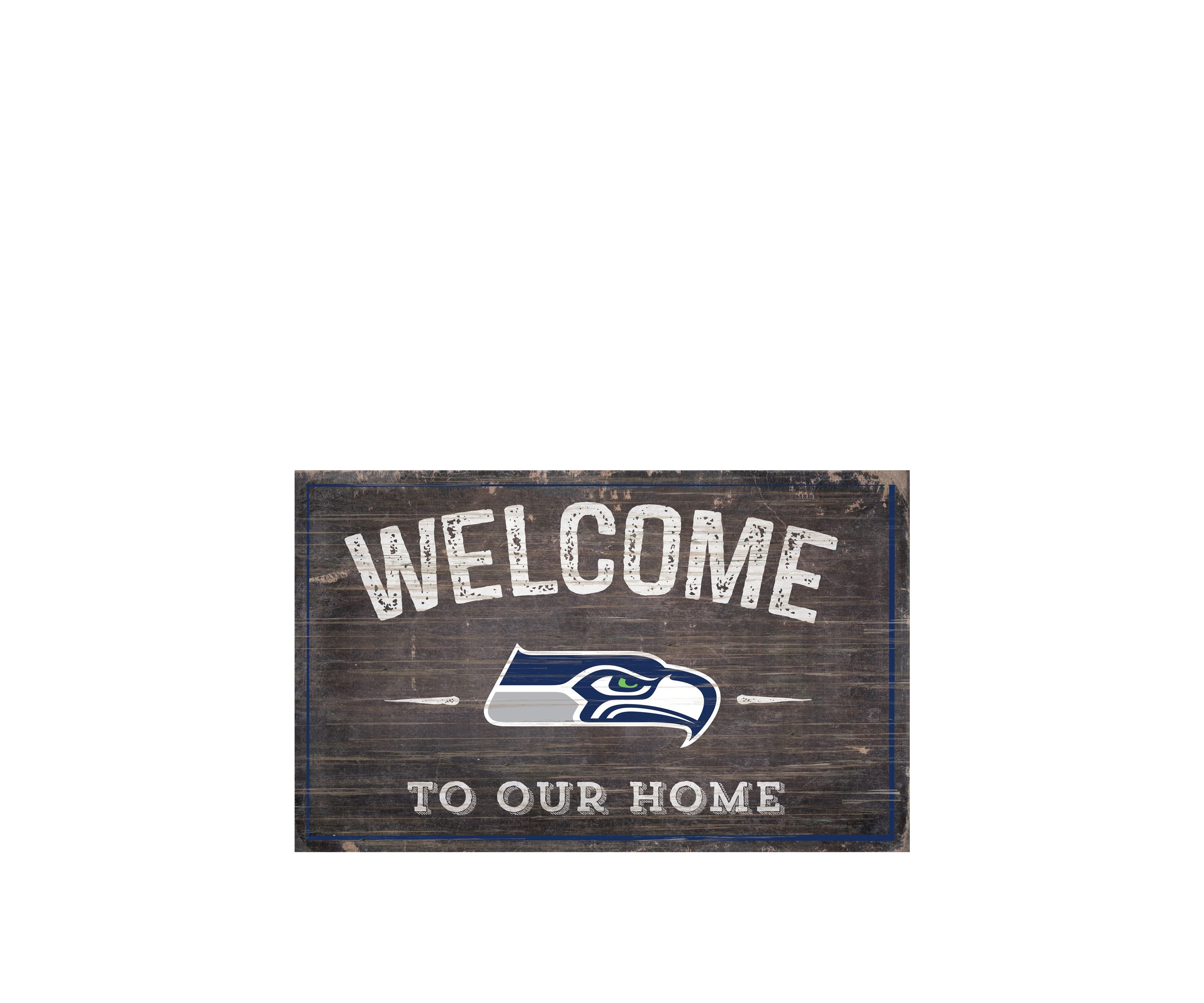 NFL Seattle Seahawks 11 in x 19 in Welcome to Our Home Sign