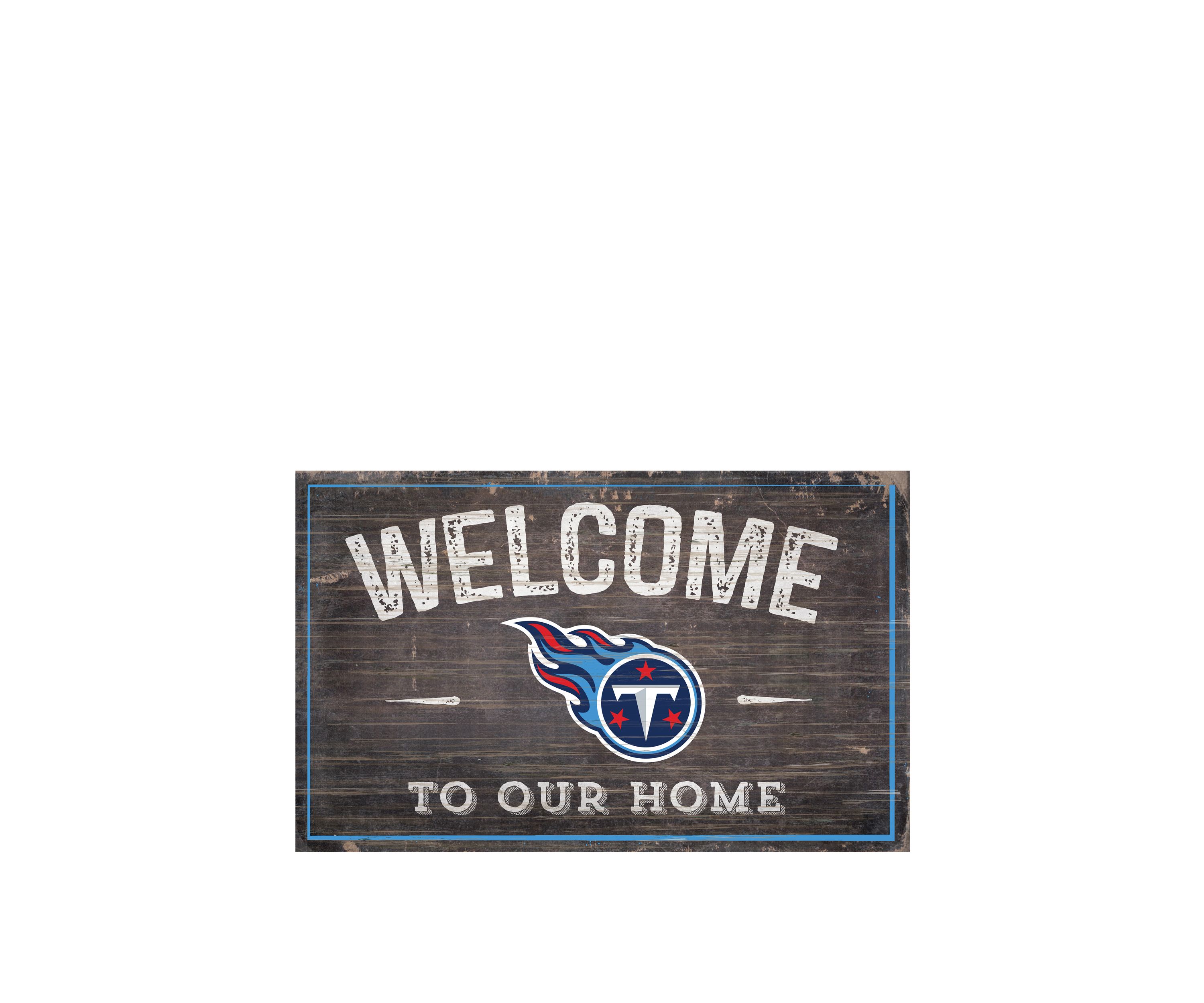 NFL Tennessee Titans 11 in x 19 in Welcome to Our Home Sign