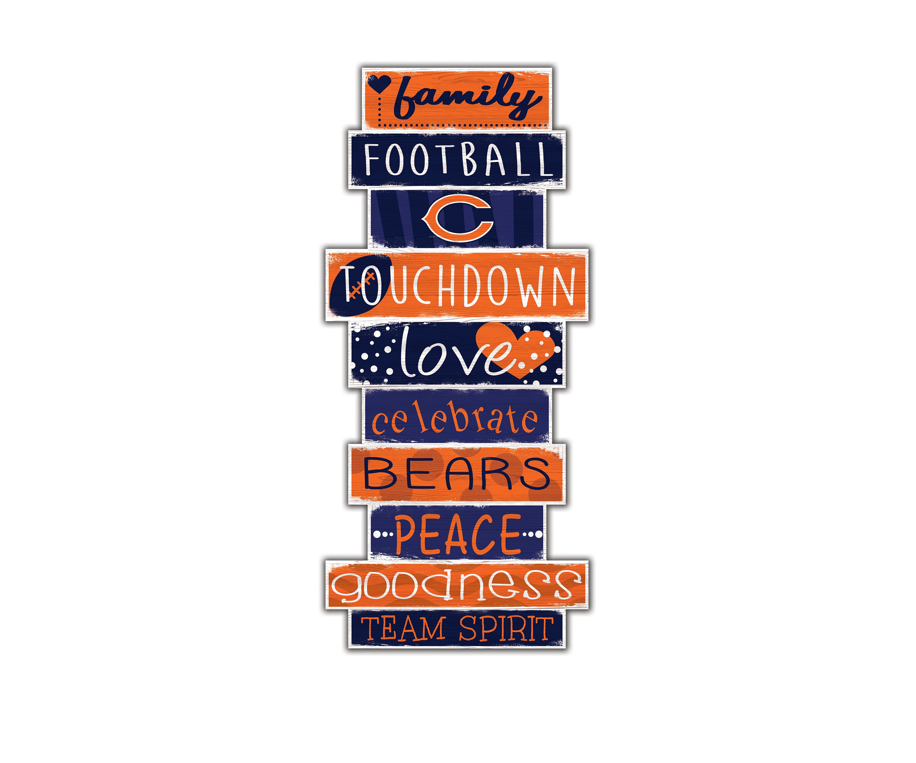 NFL Chicago Bears Celebrations Stack 24 Inch Sign
