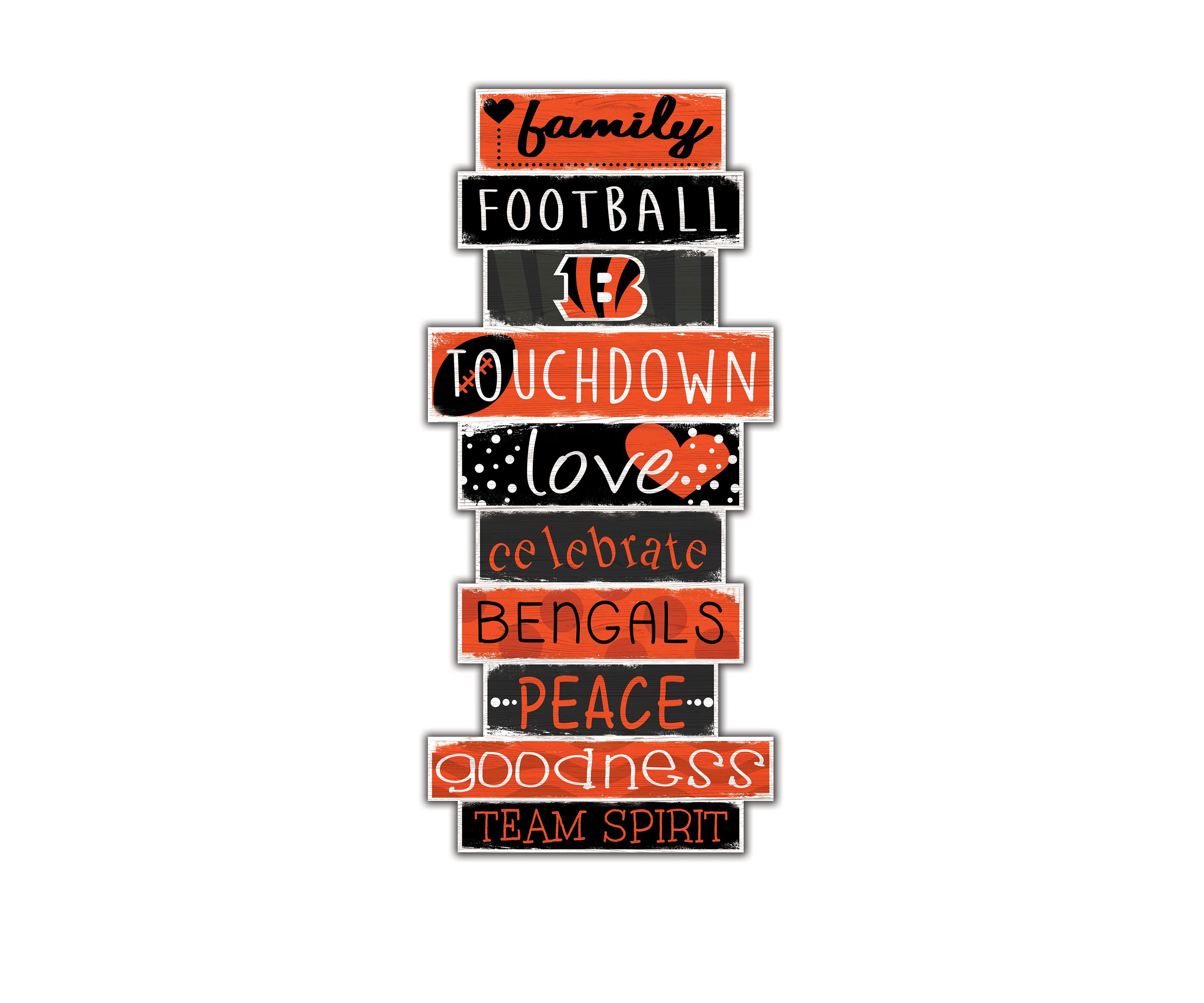 NFL Cincinnati Bengals Celebrations Stack 24 Inch Sign