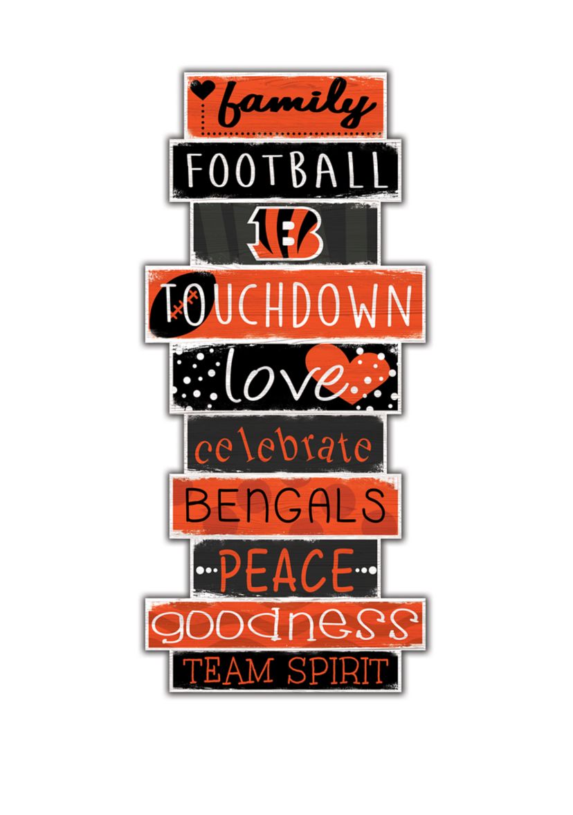 NFL Cincinnati Bengals Celebrations Stack 24 Inch Sign