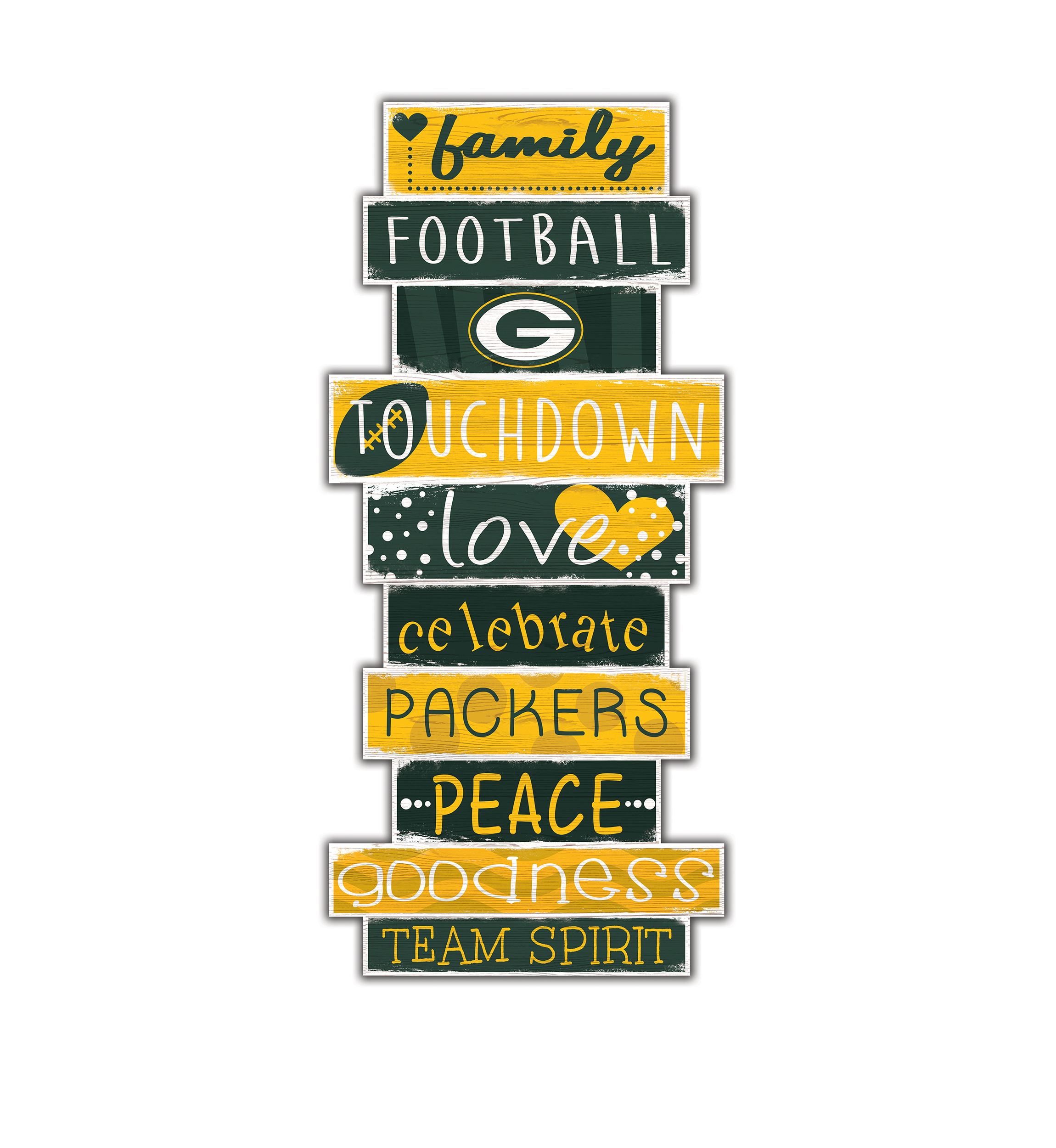 NFL Green Bay Packers Celebrations Stack 24 Inch Sign