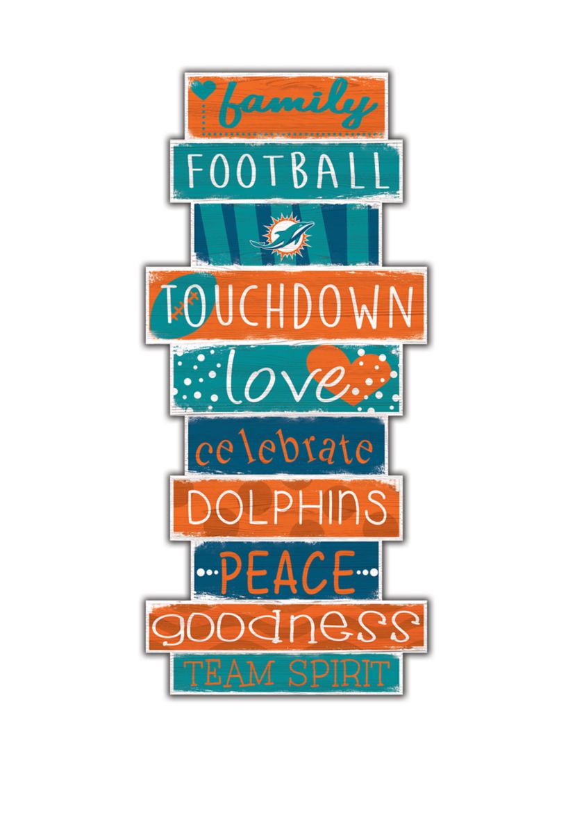 NFL Miami Dolphins Celebrations Stack 24" Sign