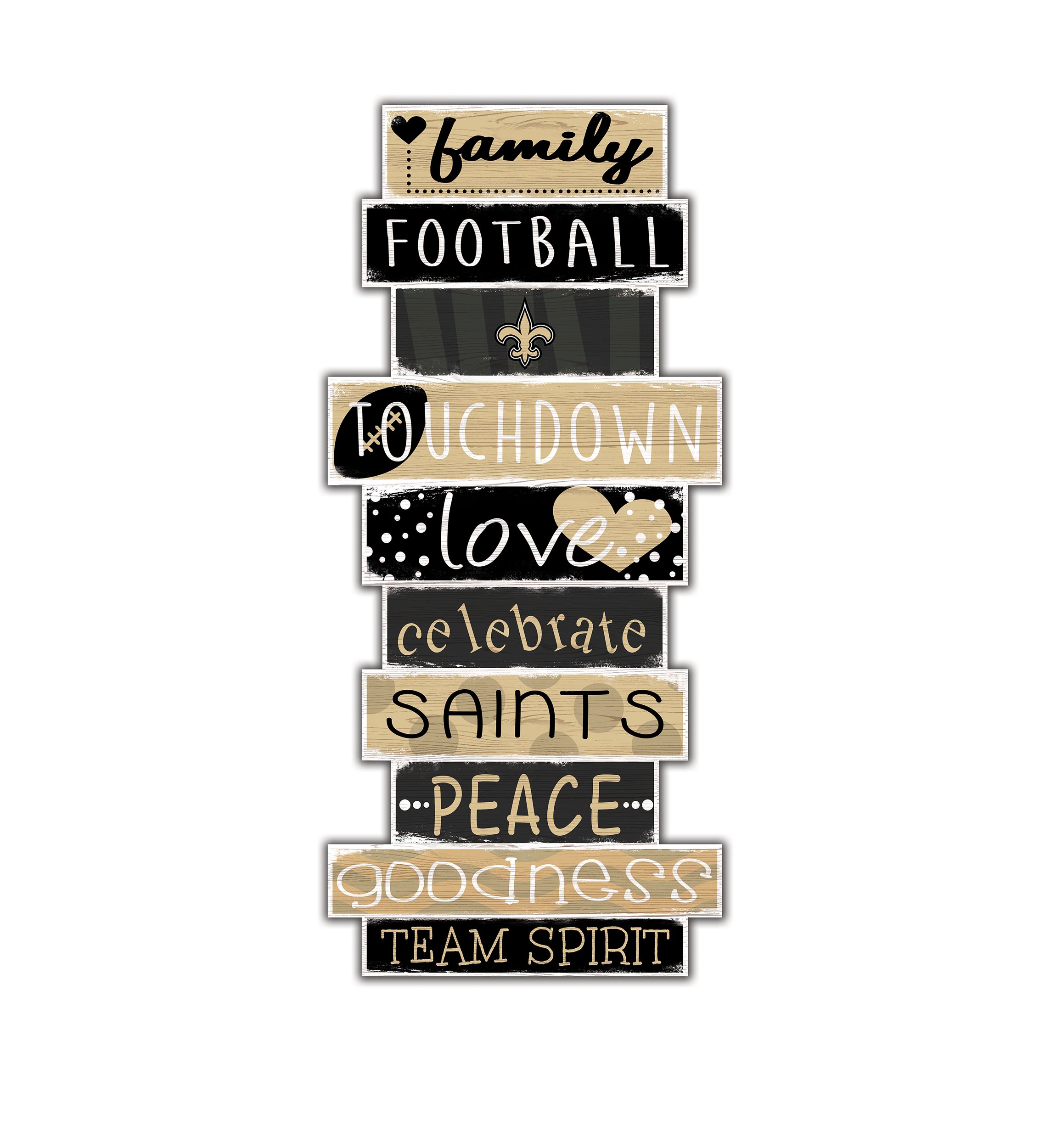 NFL New Orleans Saints Celebrations Stack 24 Inch Sign