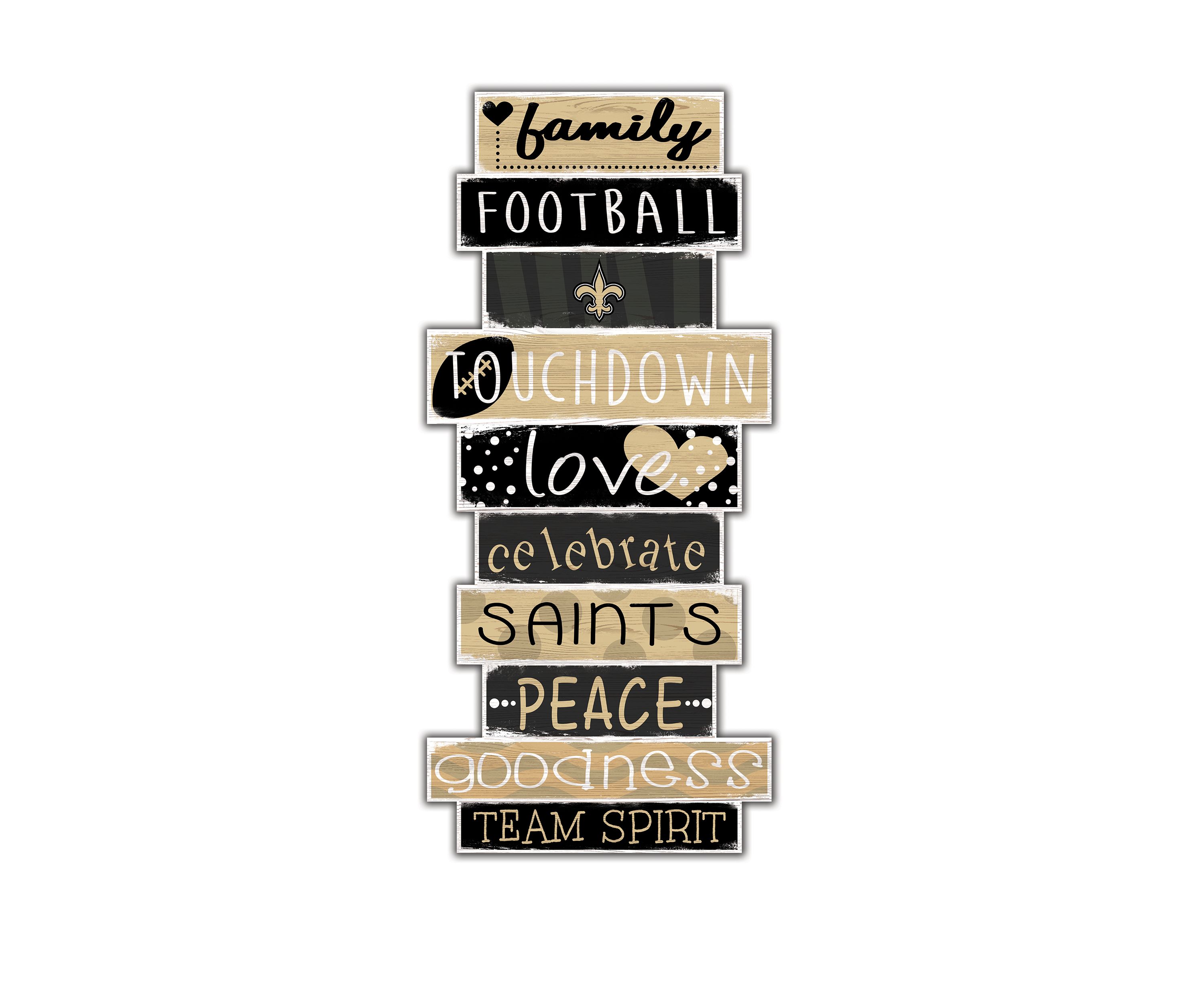 NFL New Orleans Saints Celebrations Stack 24 Inch Sign