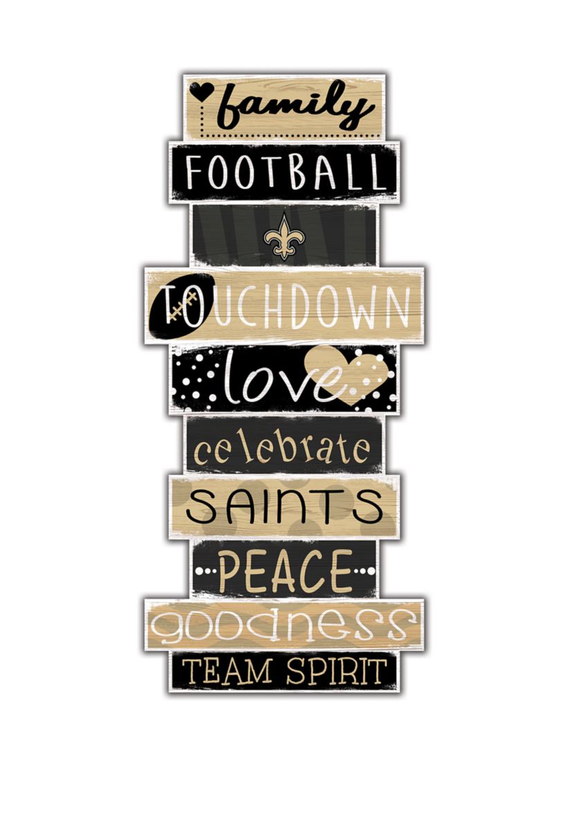NFL New Orleans Saints Celebrations Stack 24 Inch Sign