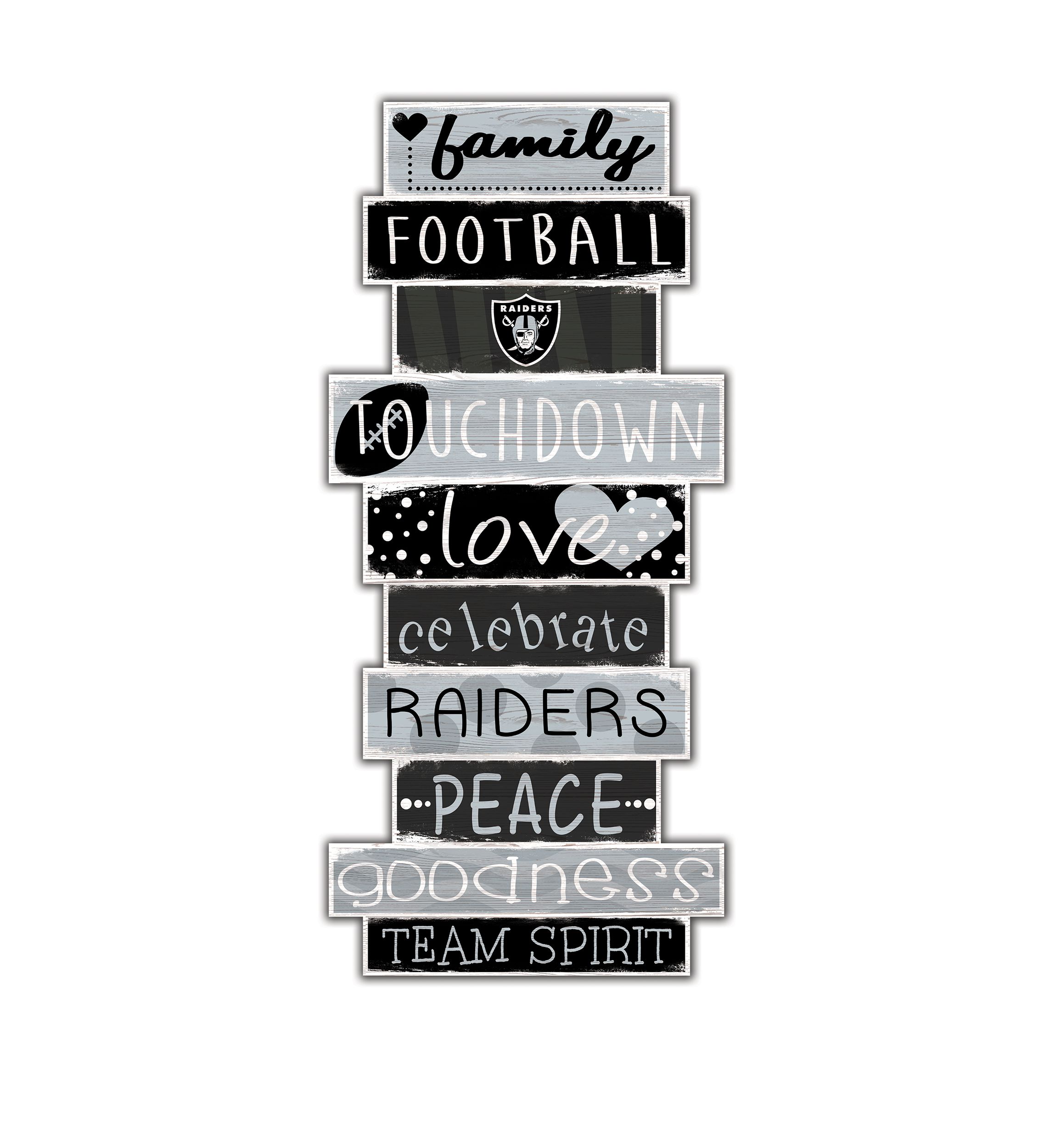 NFL Oakland Raiders Celebrations Stack 24 Inch Sign
