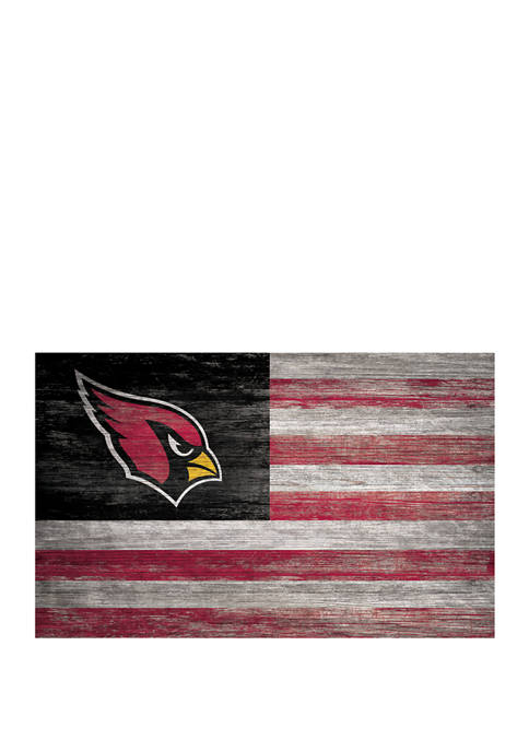 NFL Arizona Cardinals 11 in x 19 in Distressed Flag