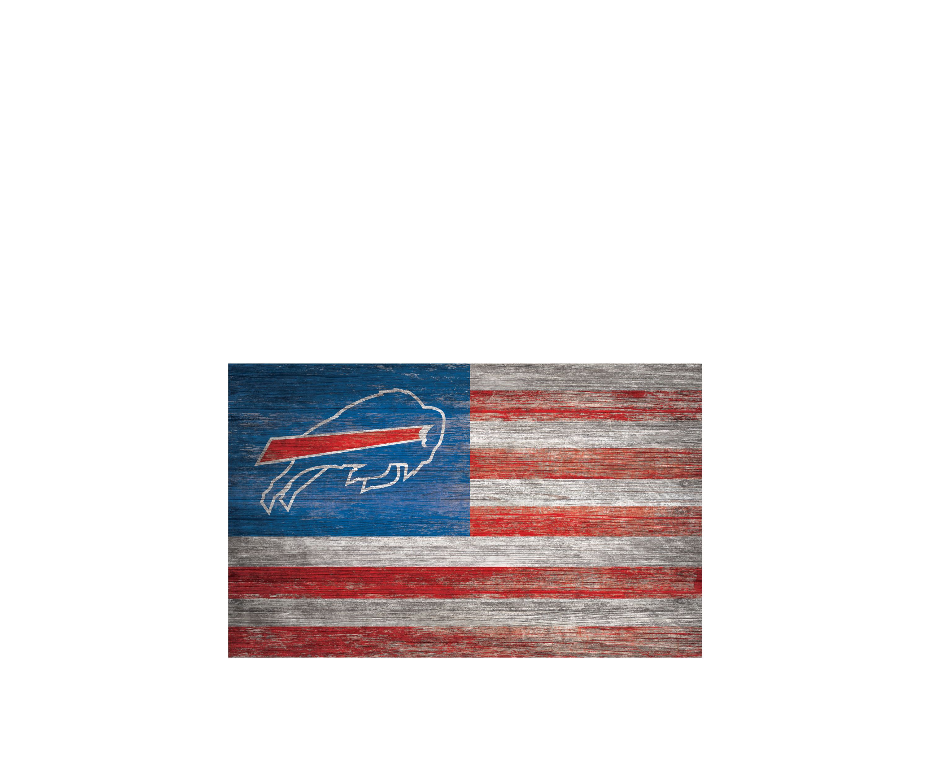 NFL Buffalo Bills 11 in x 19 in Distressed Flag